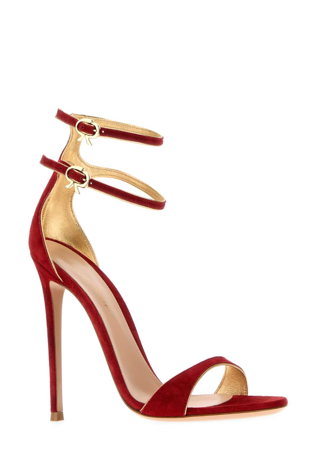 Red suede Visctorine sandals - мініатюра 2