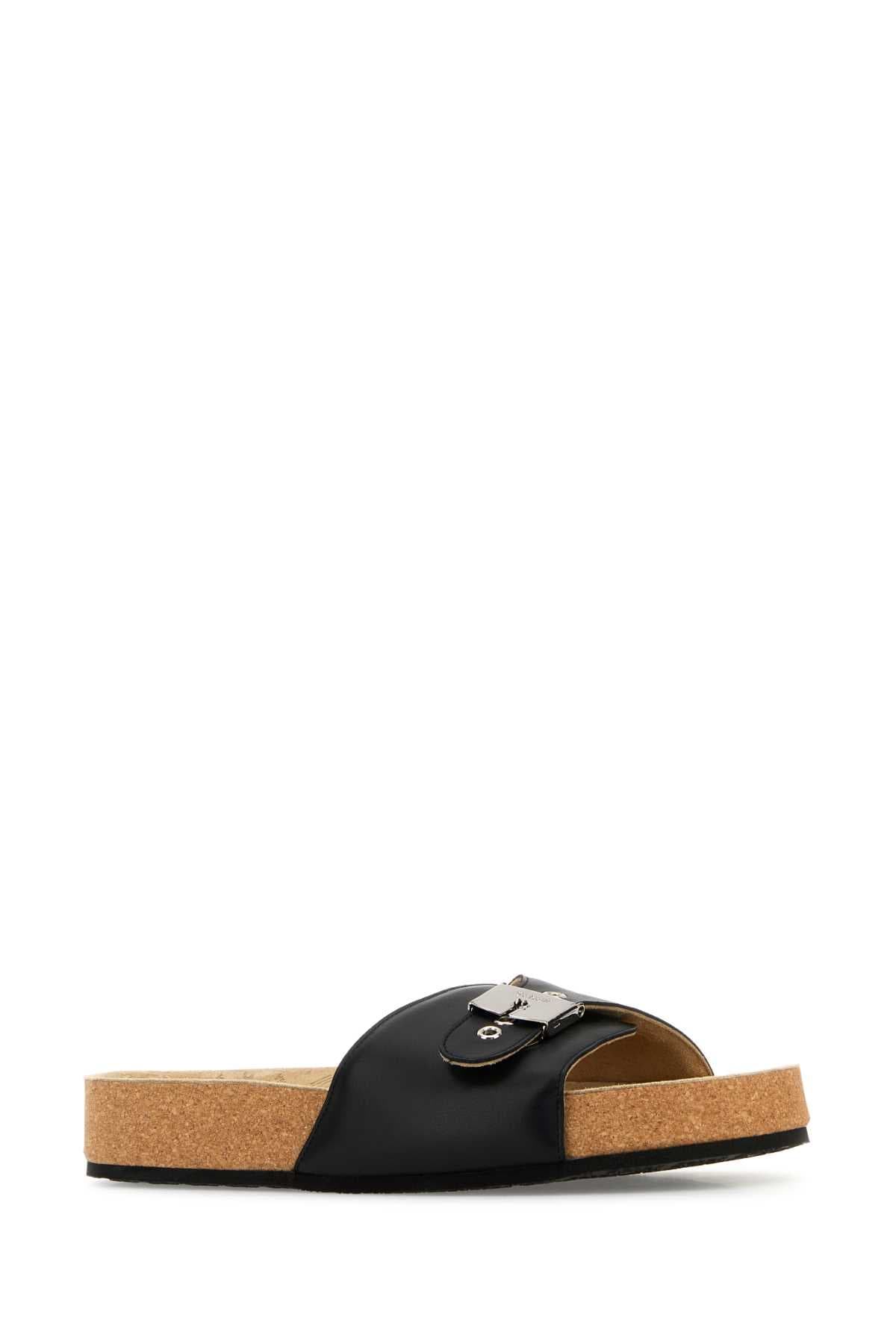 Black leather Balenciaga X Sholl slippers - мініатюра 2