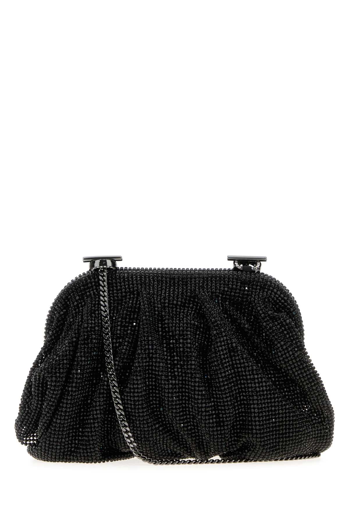 Embellished fabric small Venus clutch
