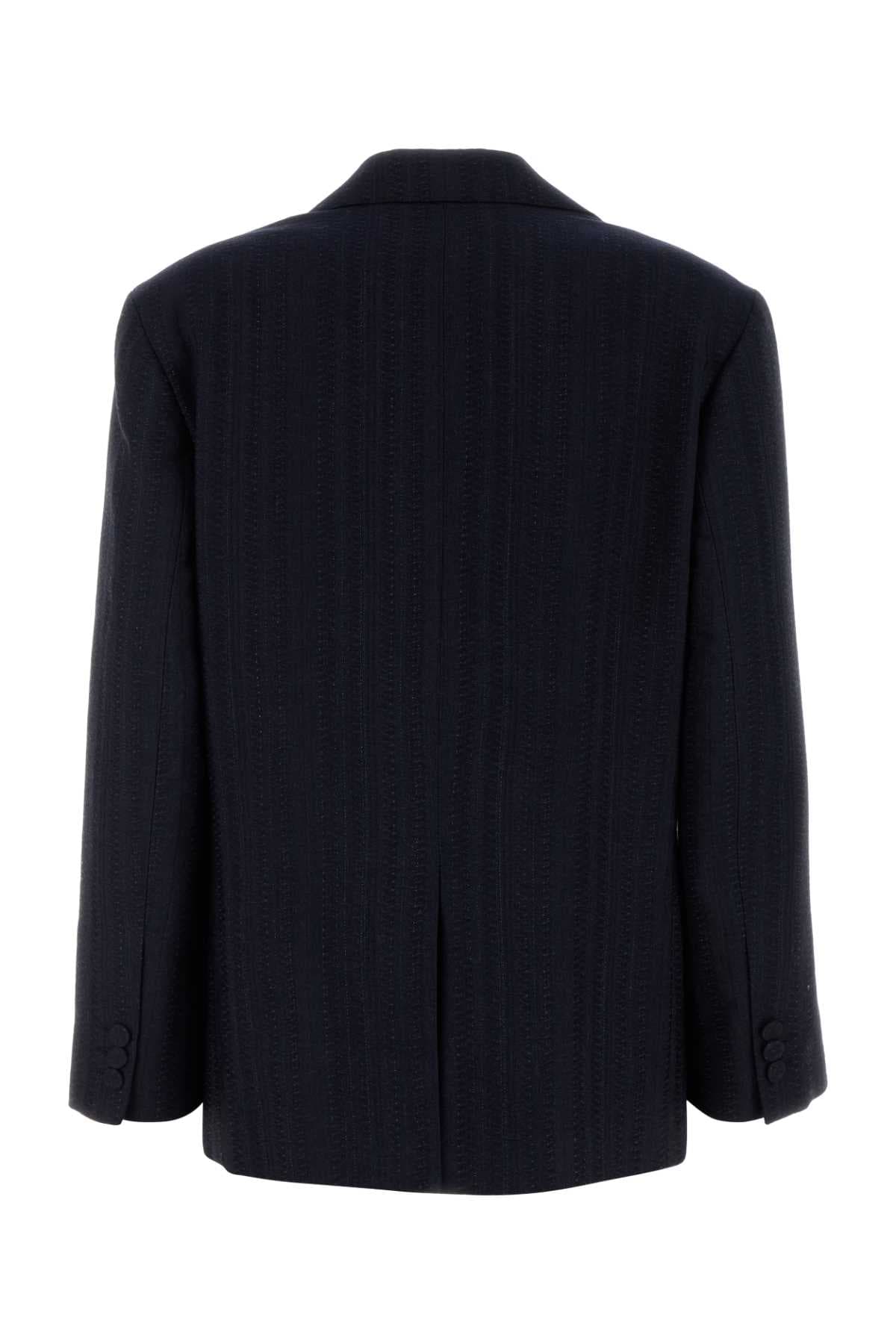 Embroidered wool blend Birdys blazer - мініатюра 2