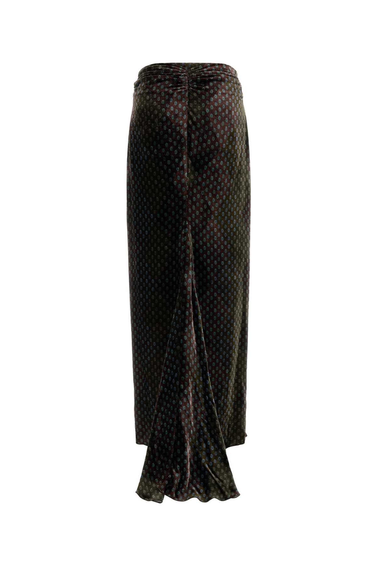 Printed velvet Salix skirt - мініатюра 2