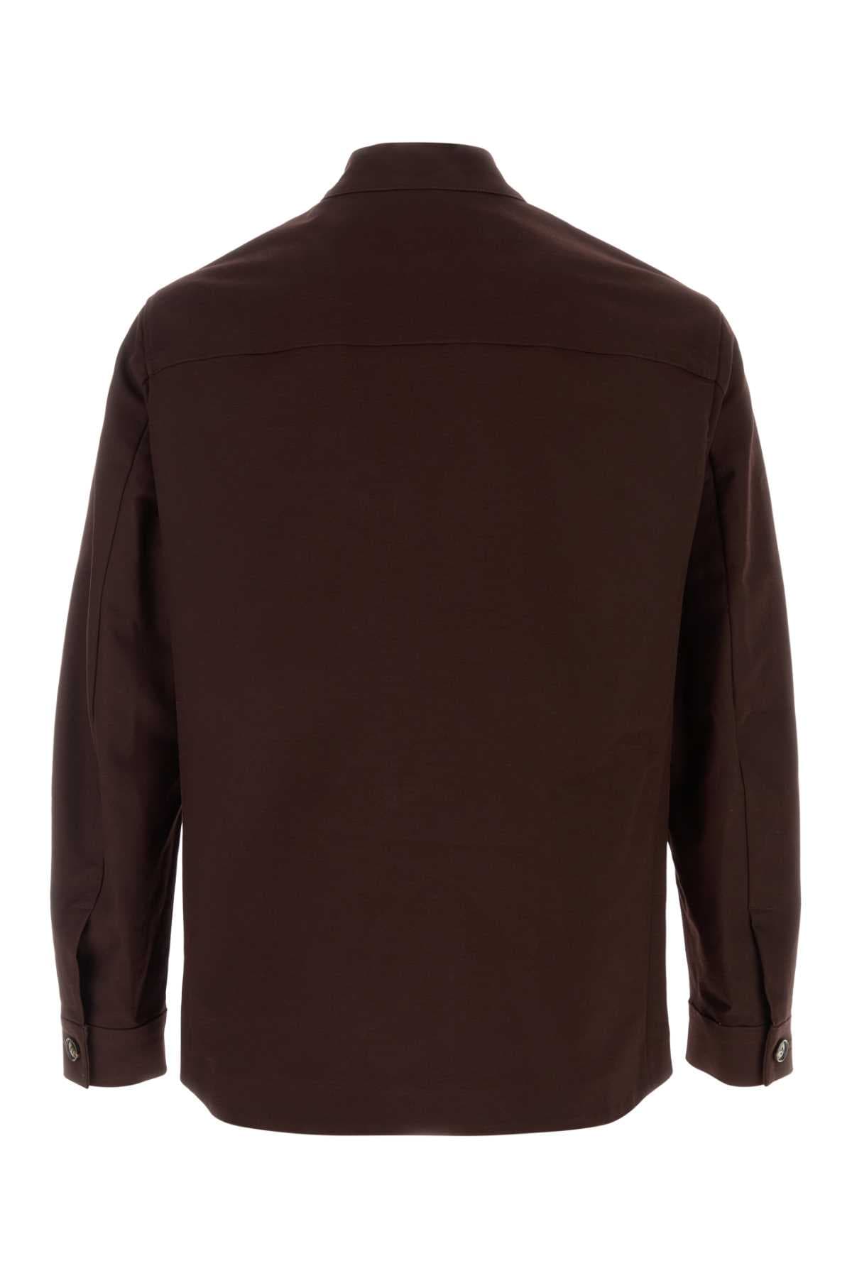 Brown stretch cotton Bruce jacket - мініатюра 2