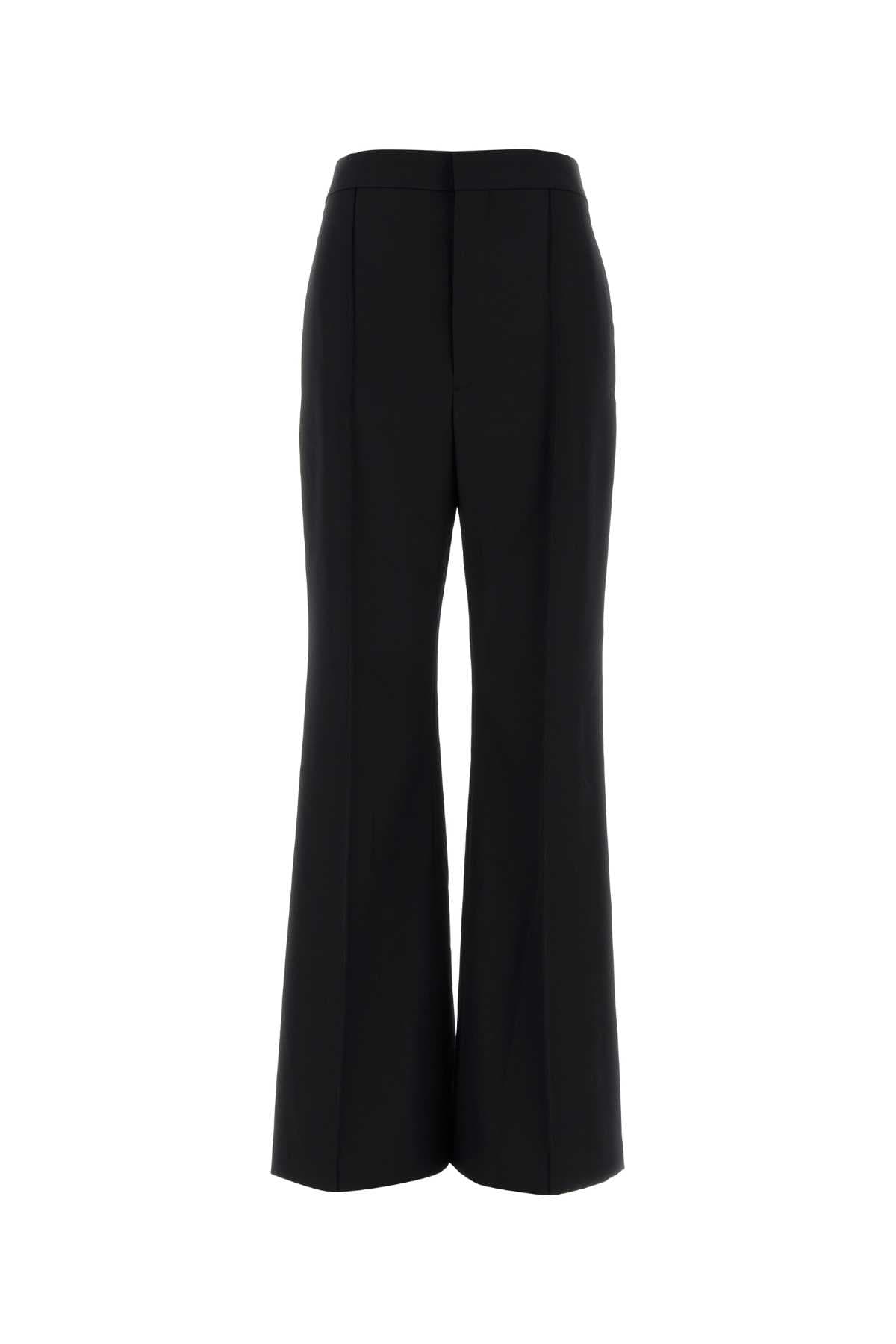Black wool Evase pant