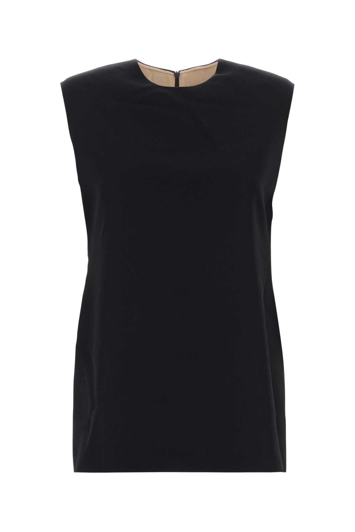 Black wool tank top