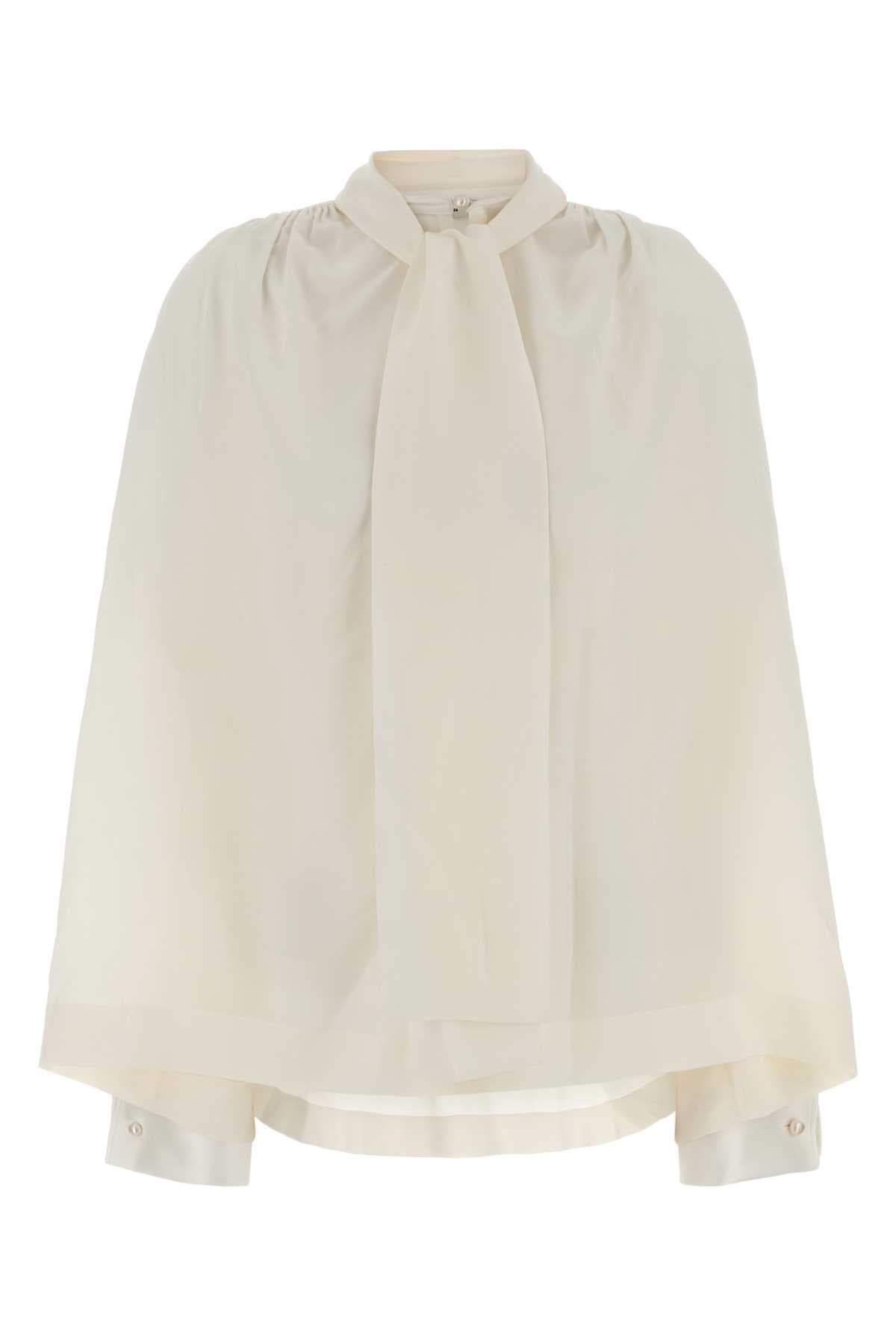 White silk blouse