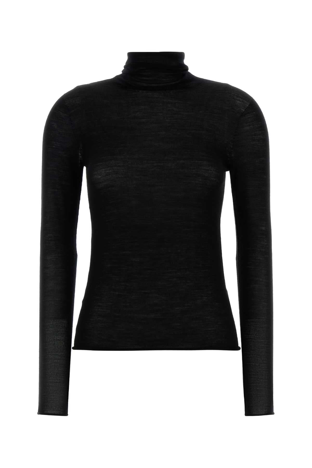 Black wool sweater
