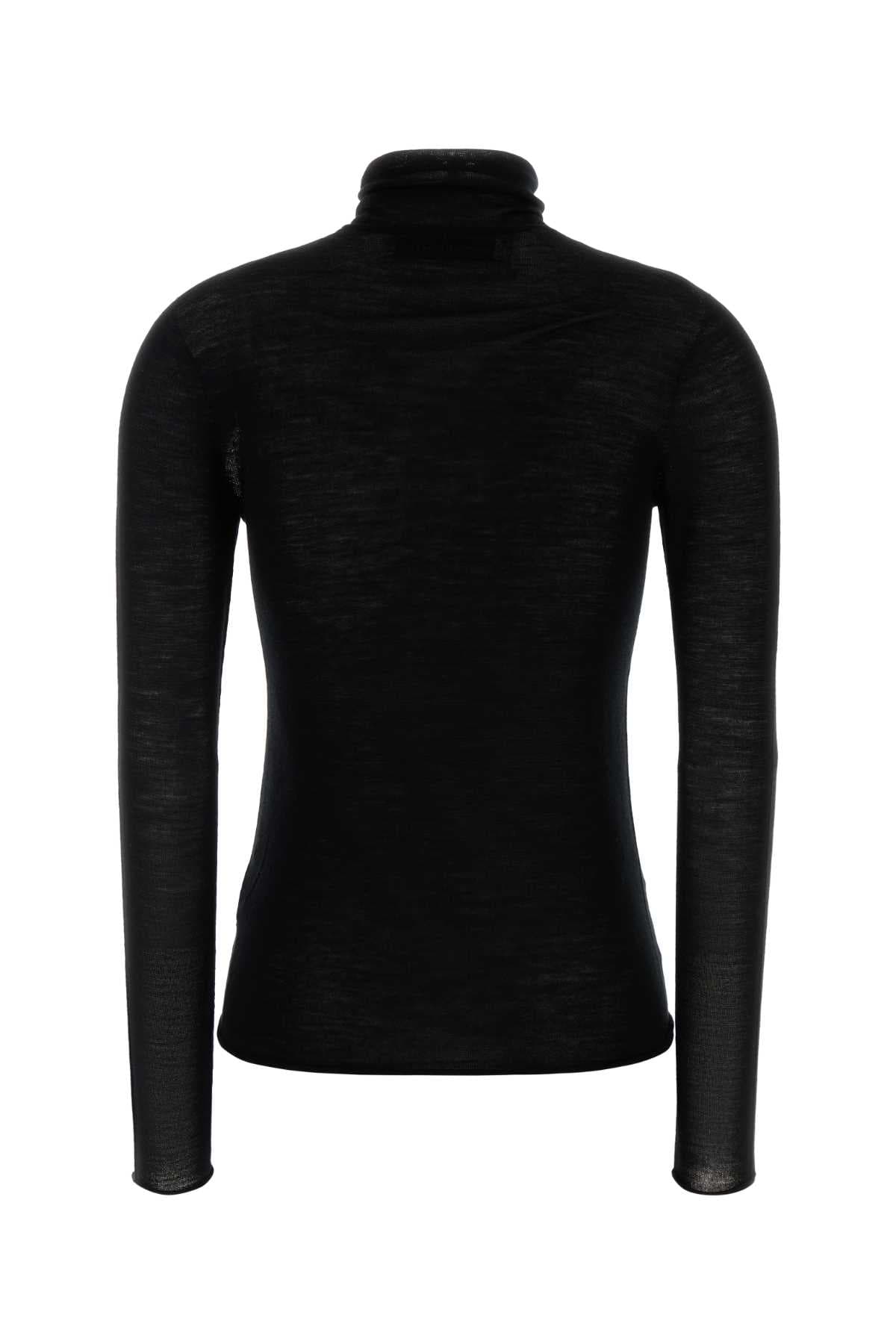 Black wool sweater - мініатюра 2