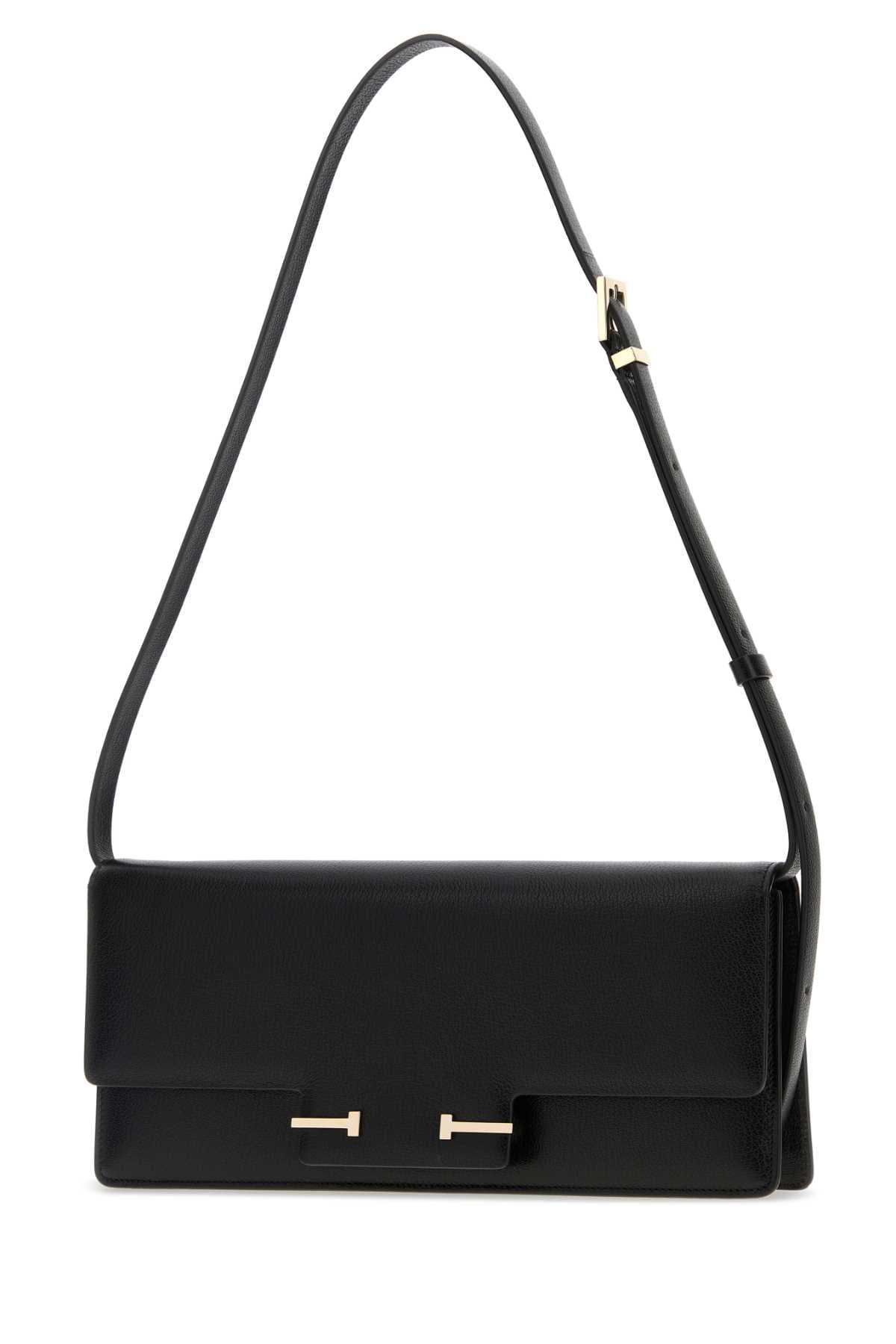 Black leather crossbody bag - мініатюра 2