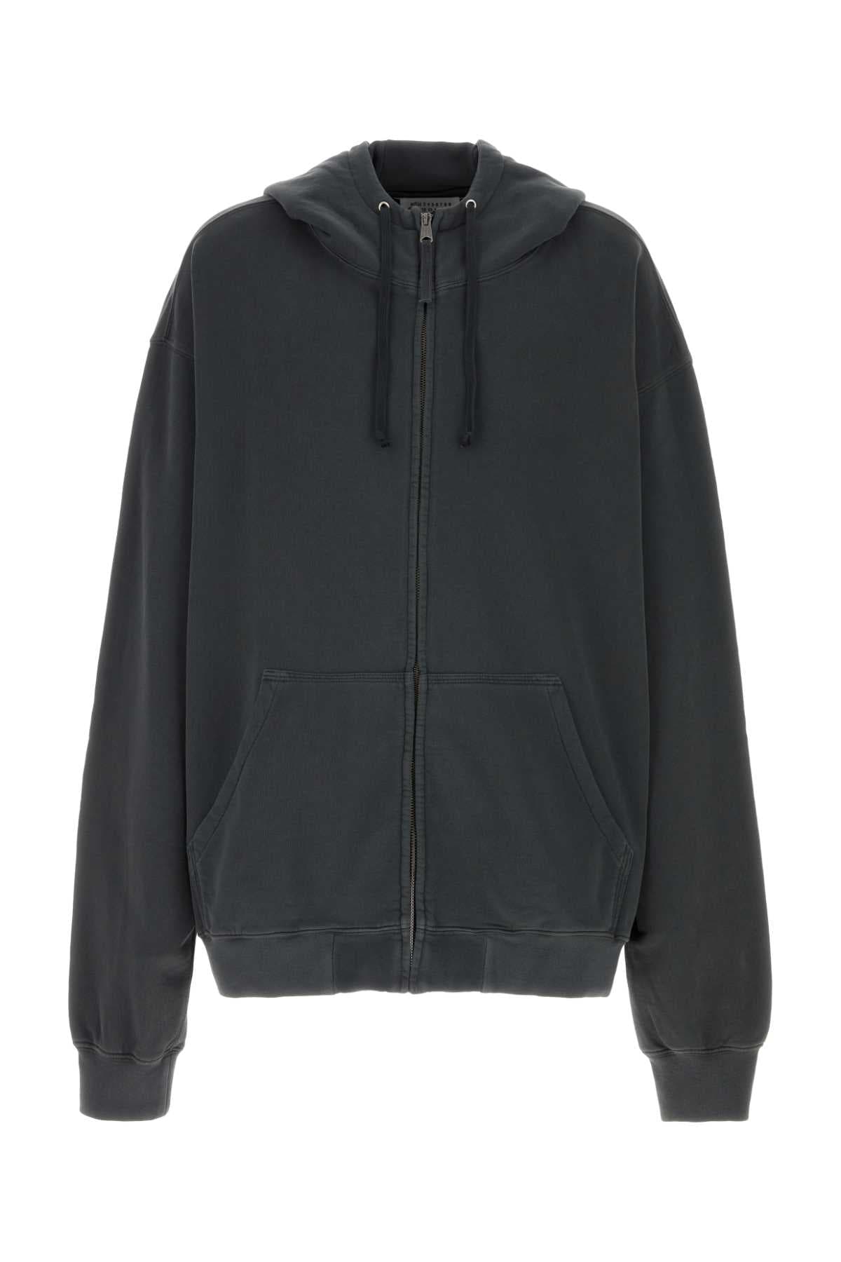 Graphite cotton oversize sweatshirt