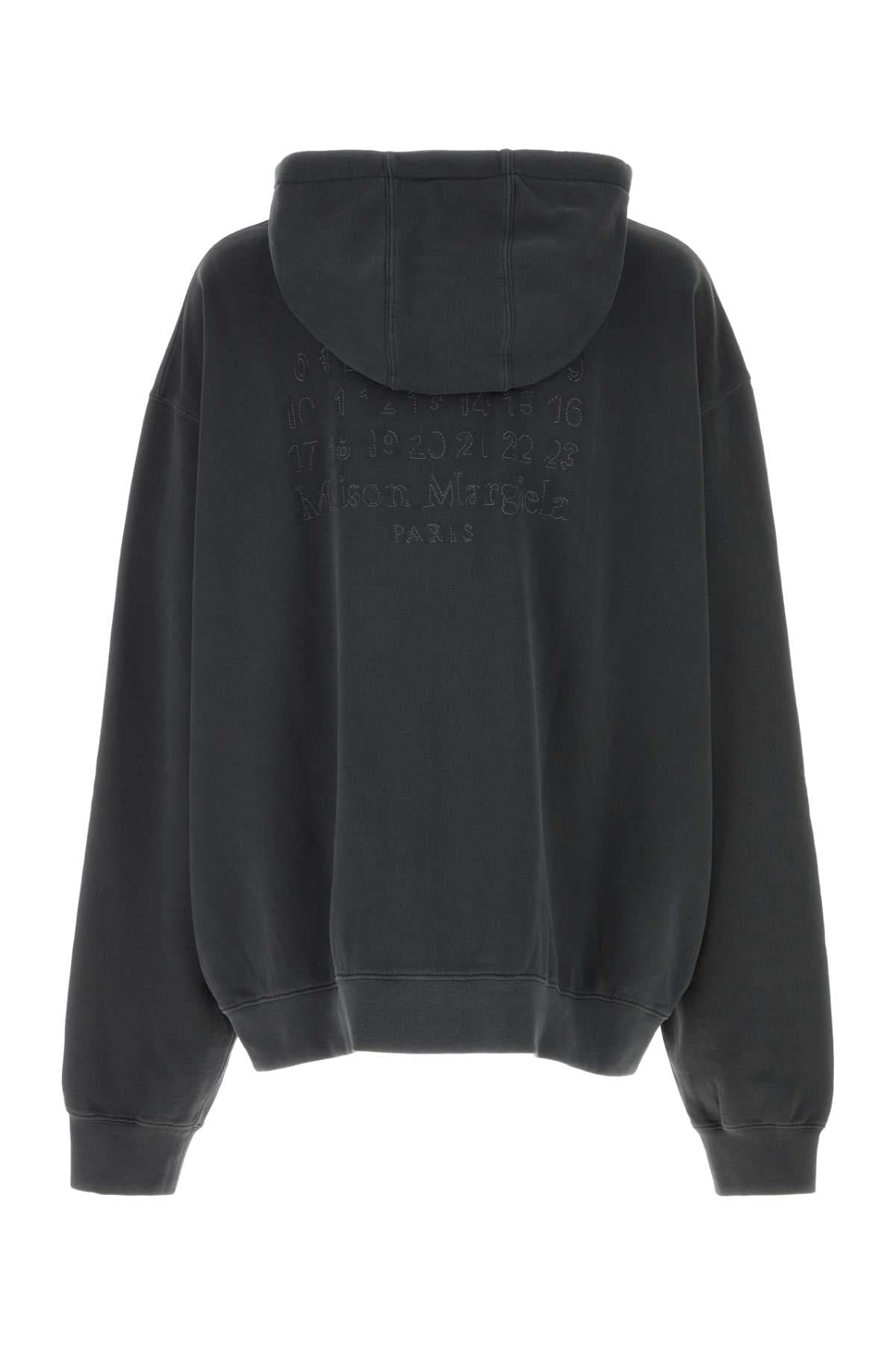 Graphite cotton oversize sweatshirt - мініатюра 2