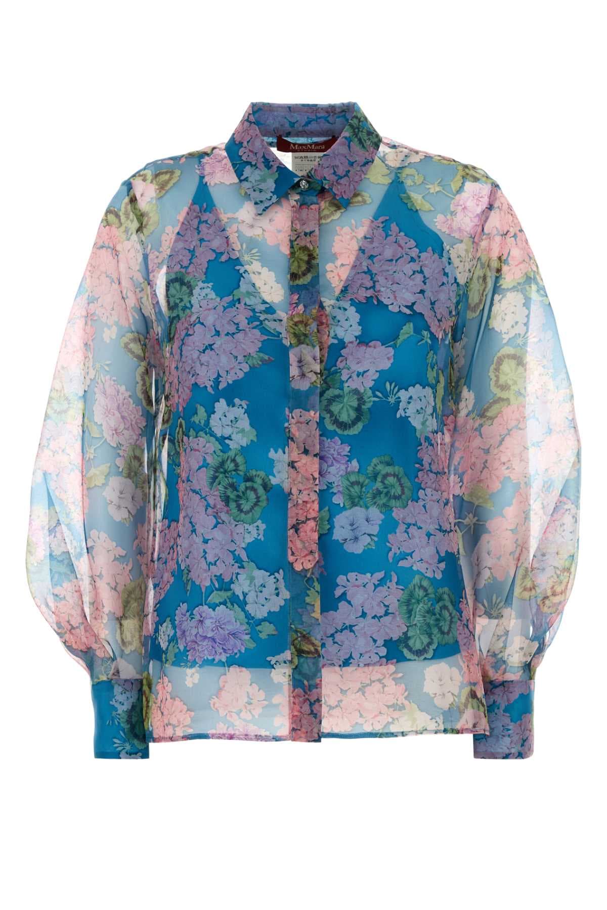 Printed organza Barnaba shirt