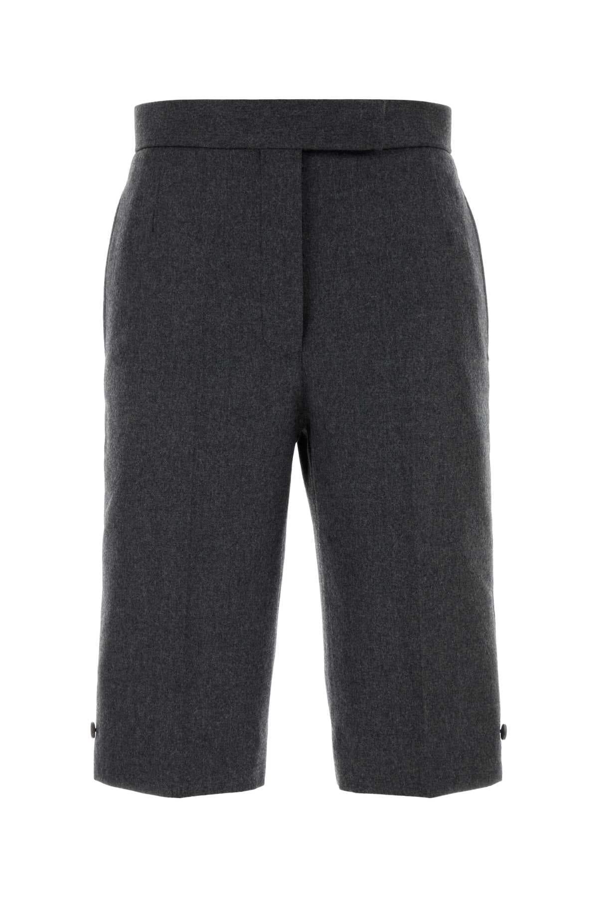 Graphite wool bermuda shorts