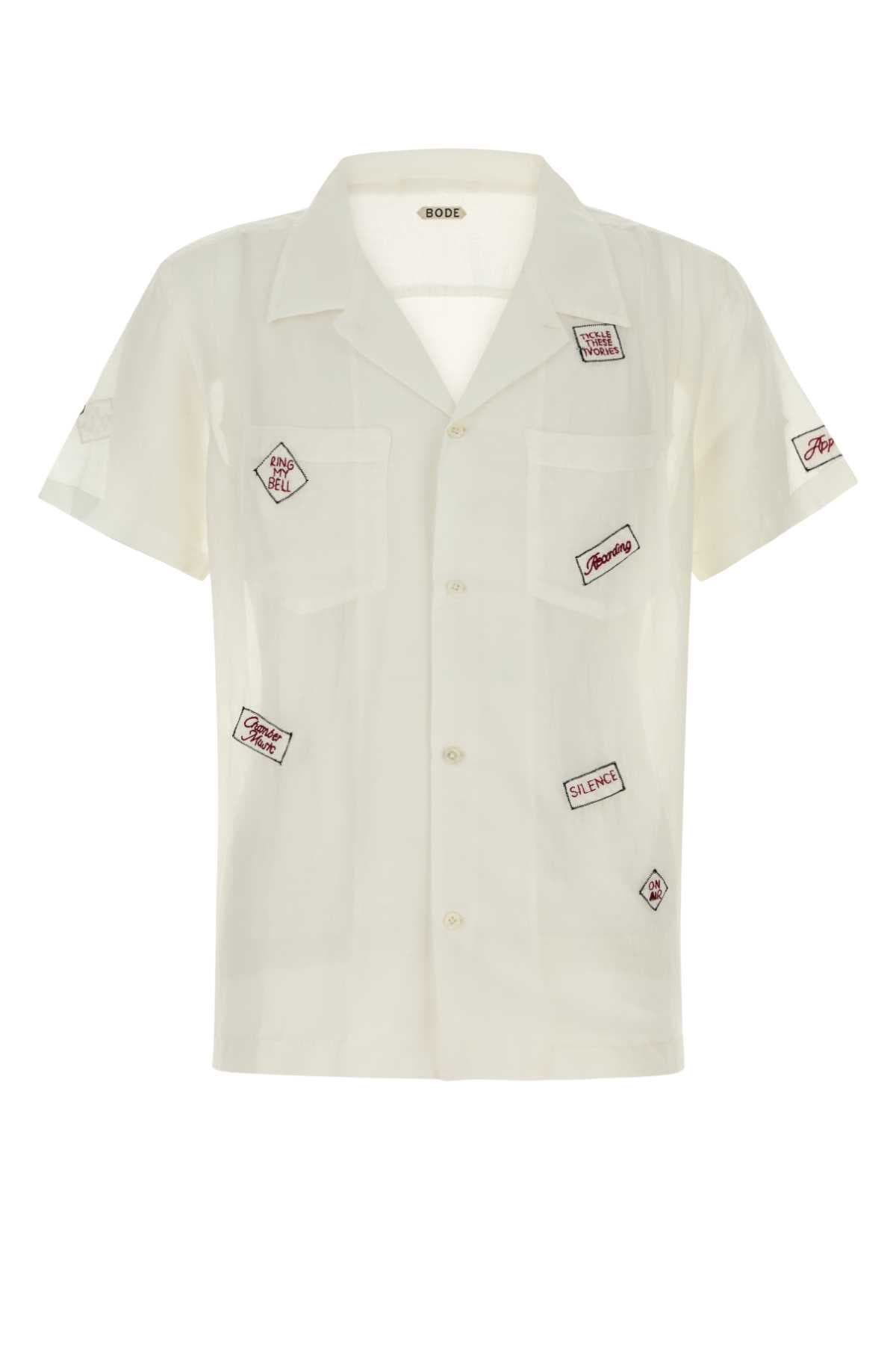 White cotton blend On Air shirt