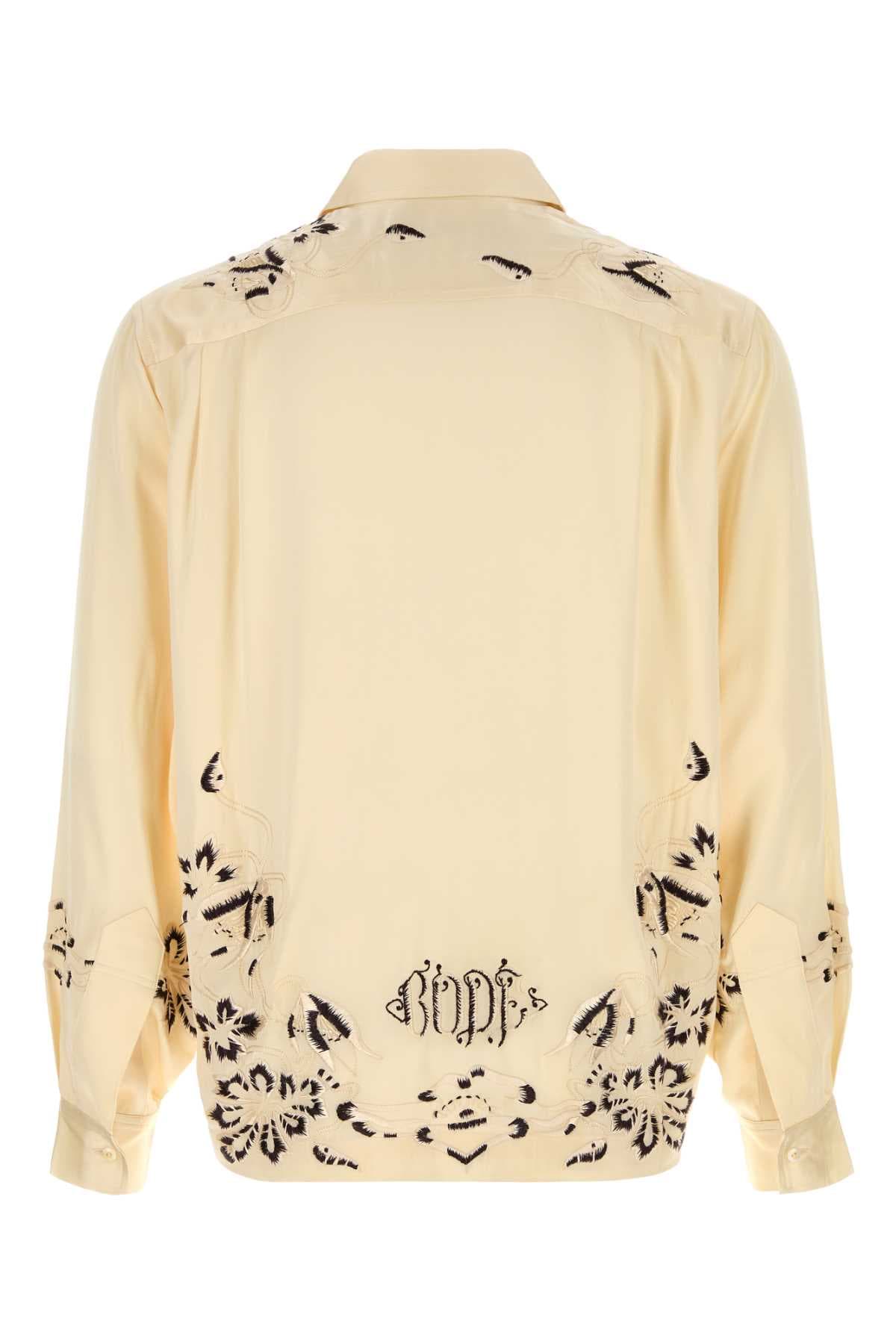 Cream satin Phantasm shirt - мініатюра 2
