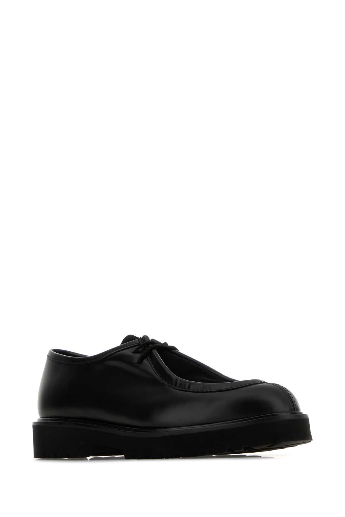 Black leather Track lace-up shoes - мініатюра 2