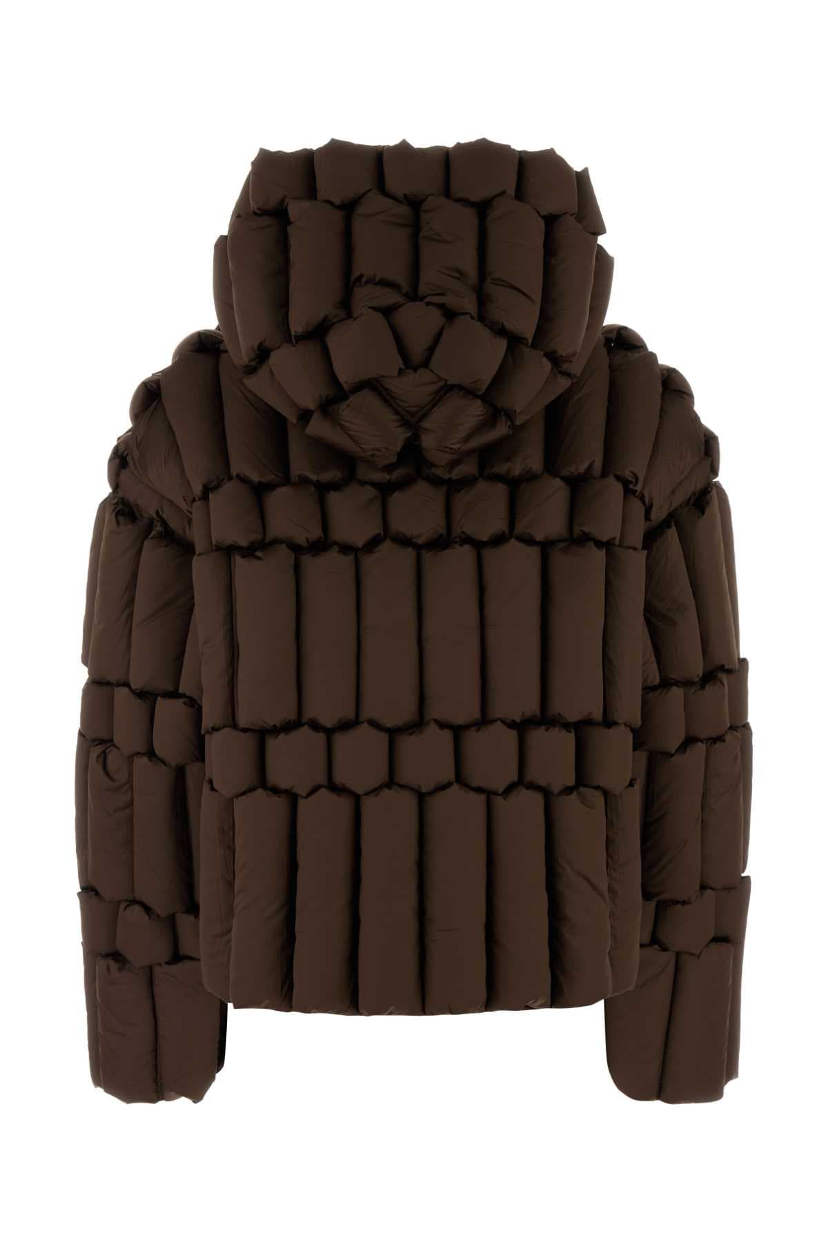 Chocolate polyester down jacket - мініатюра 2