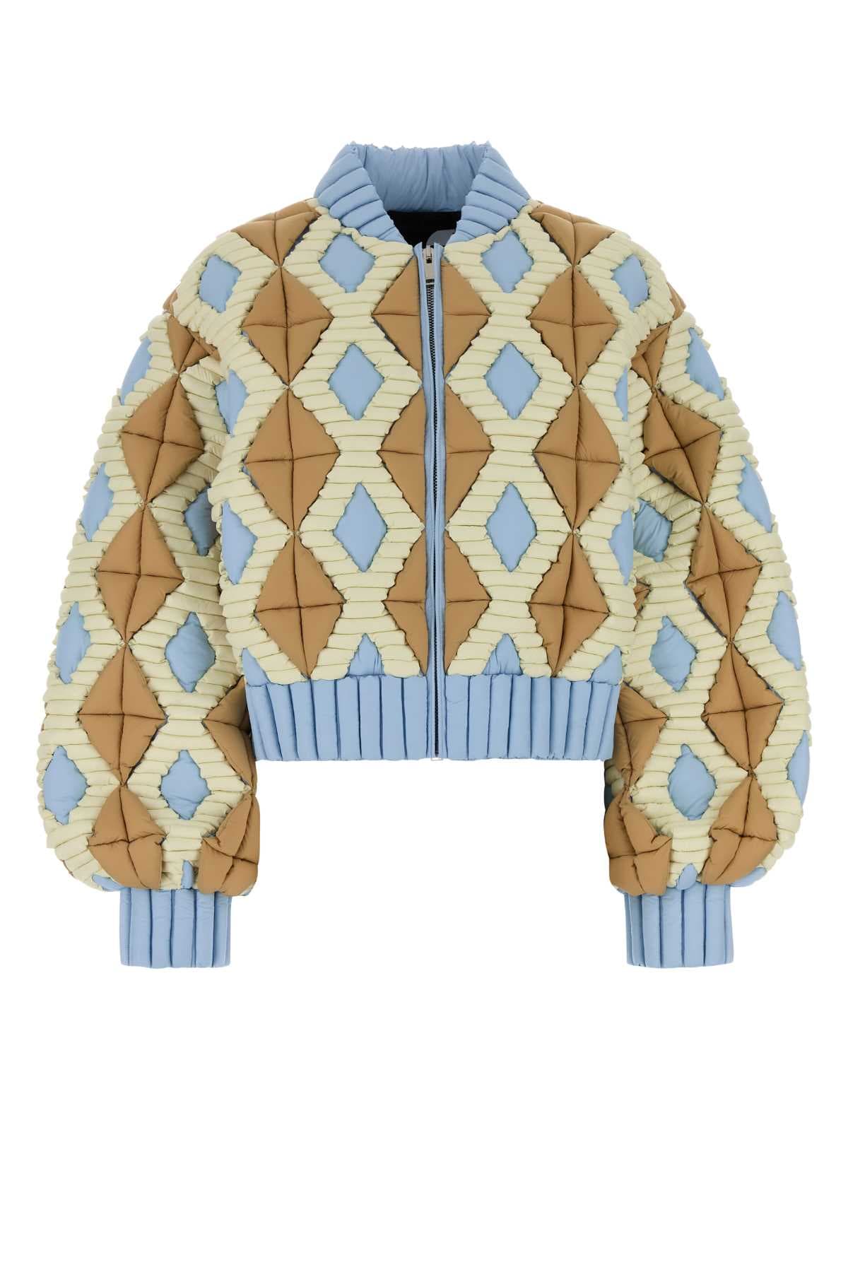 multicolor nylon down jacket