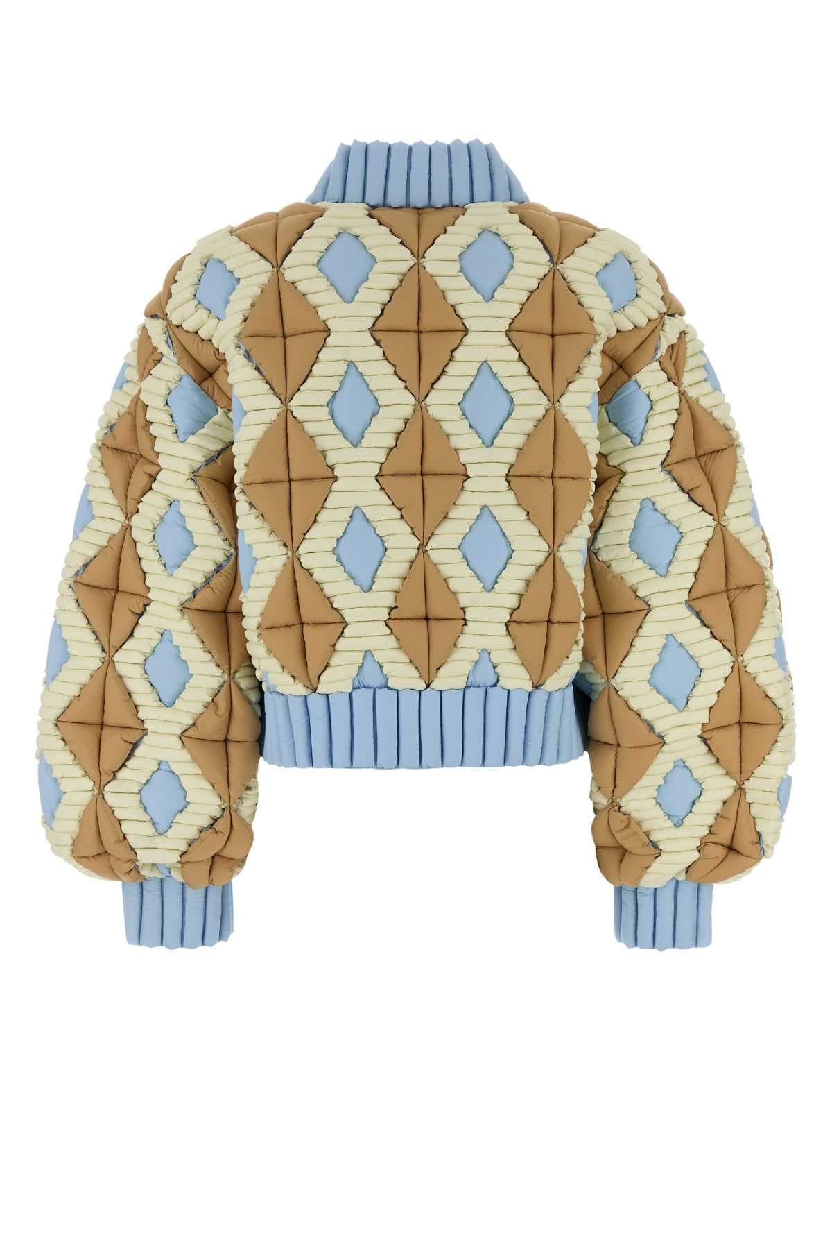 multicolor nylon down jacket - мініатюра 2