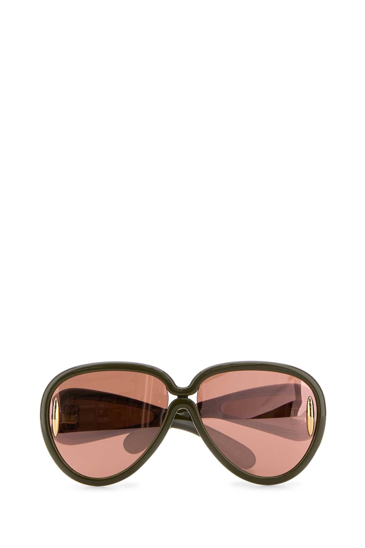 Army green acetate sunglasses - мініатюра 2