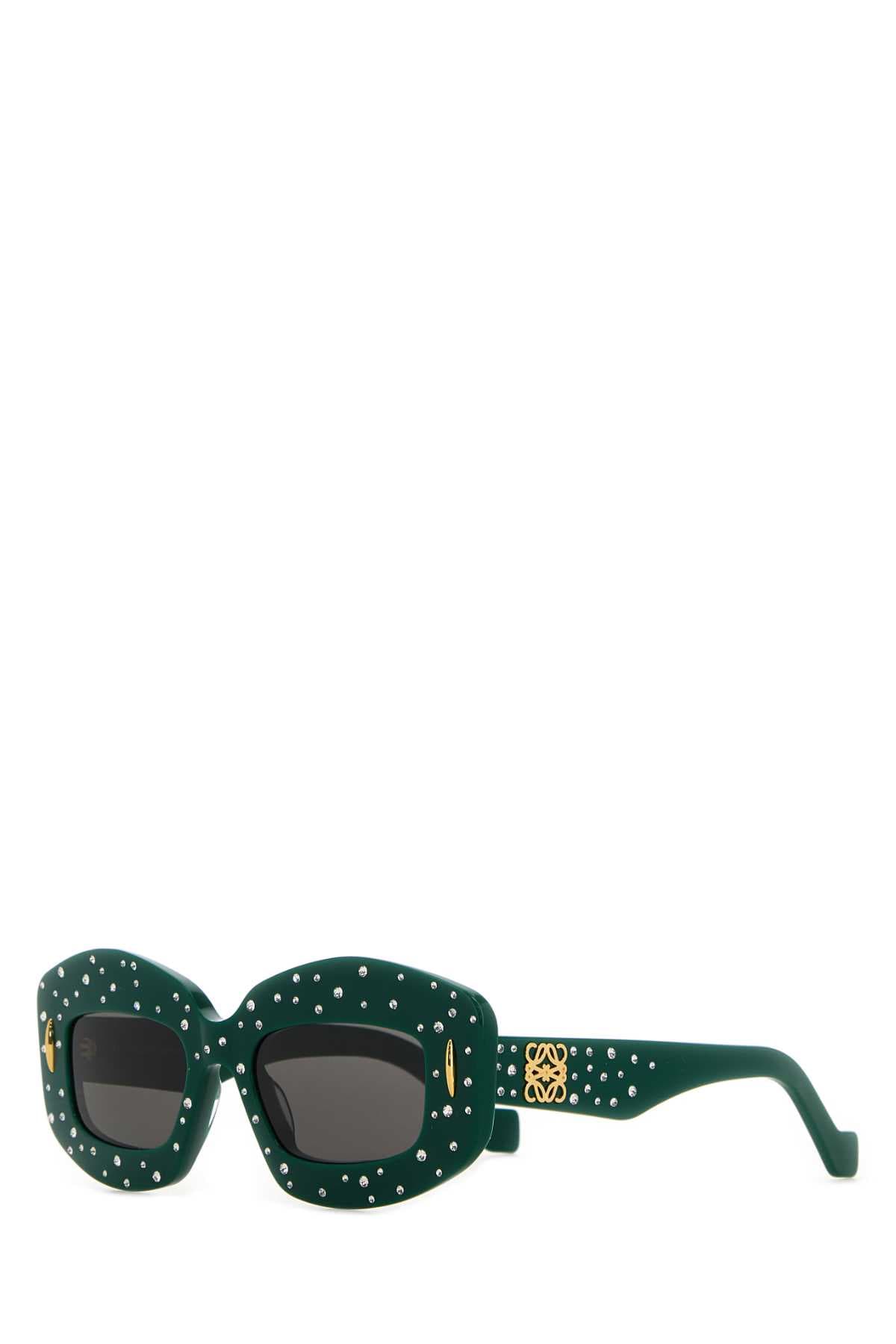 Dark green acetate sunglasses
