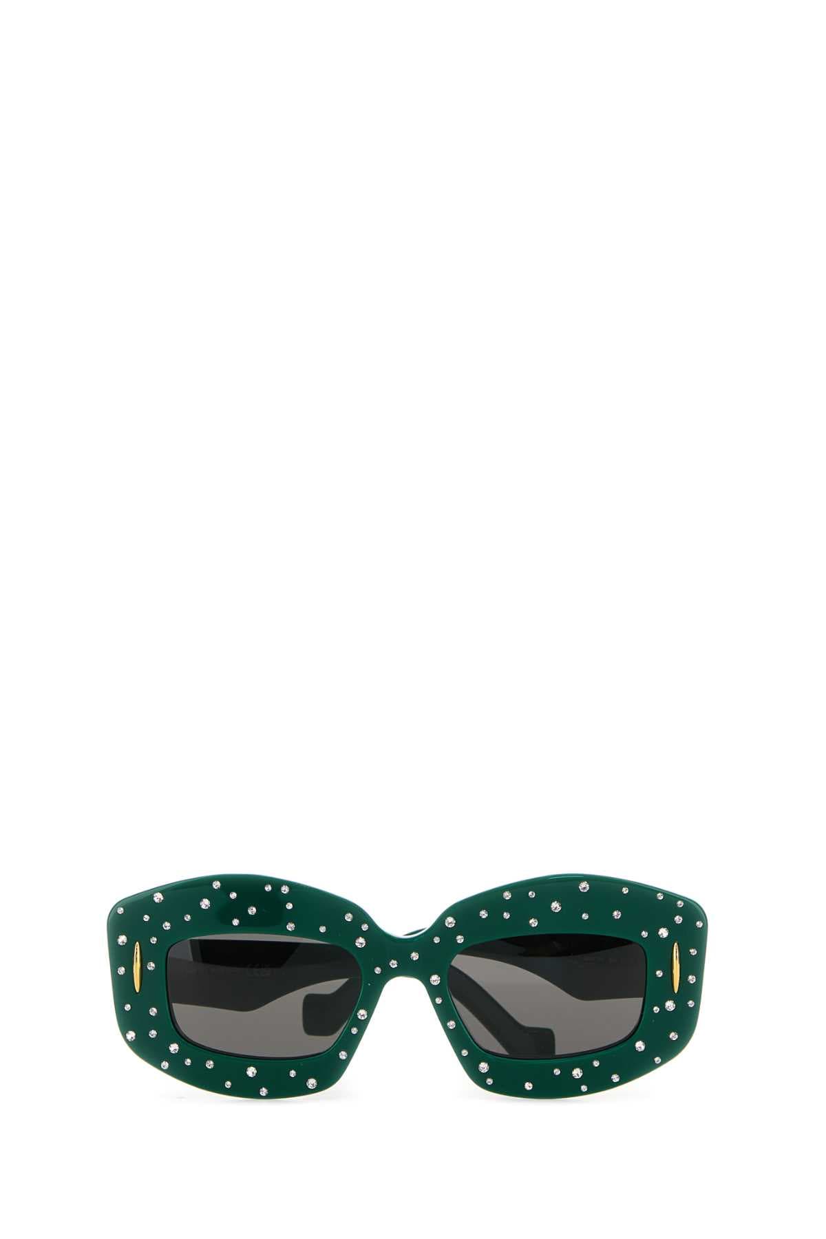 Dark green acetate sunglasses - мініатюра 2