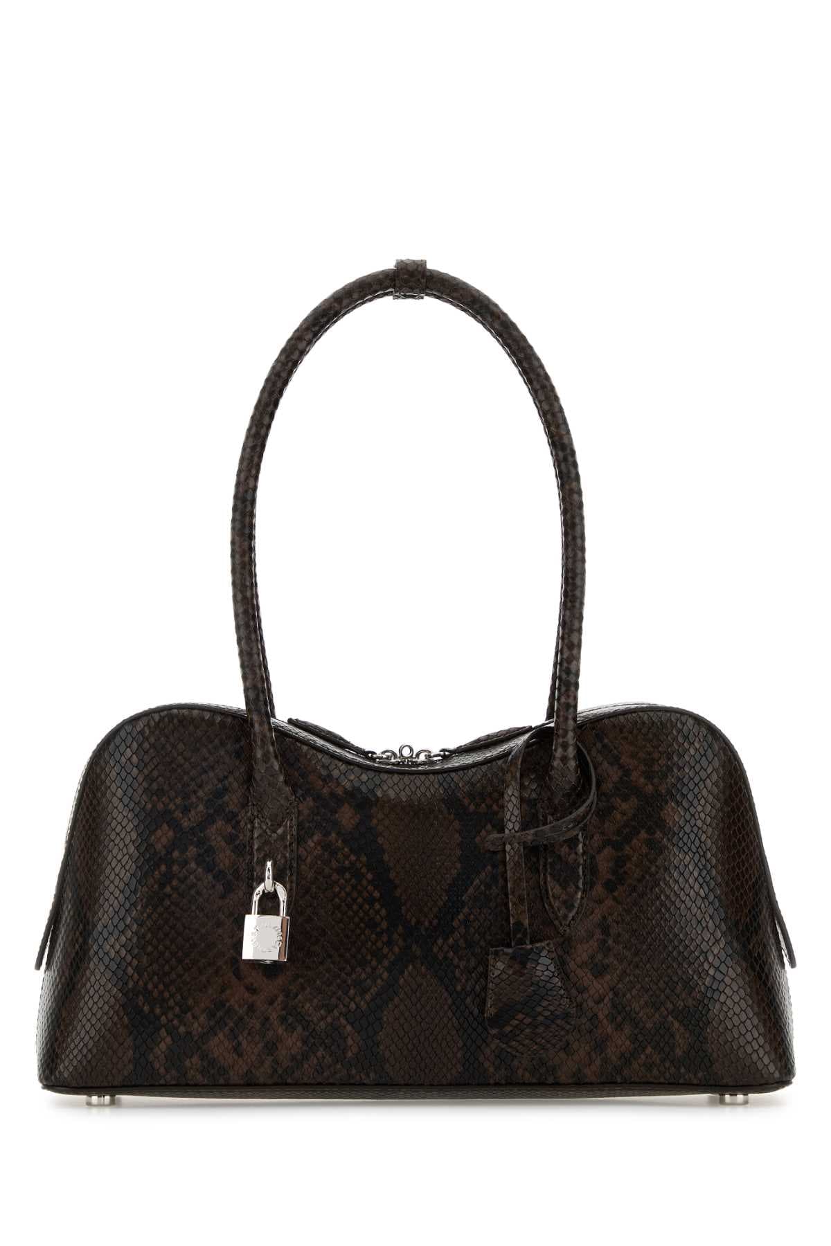 Printed synthetic leather Ryder medium shoulder bag