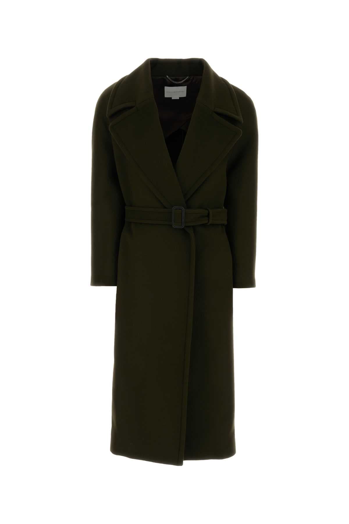 Bottle green wool coat