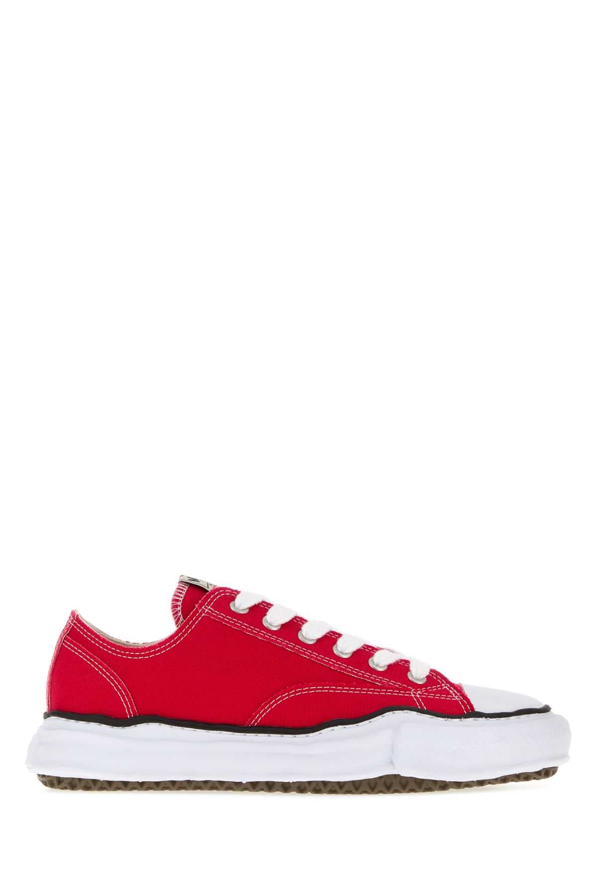 Red canvas Peterson sneakers
