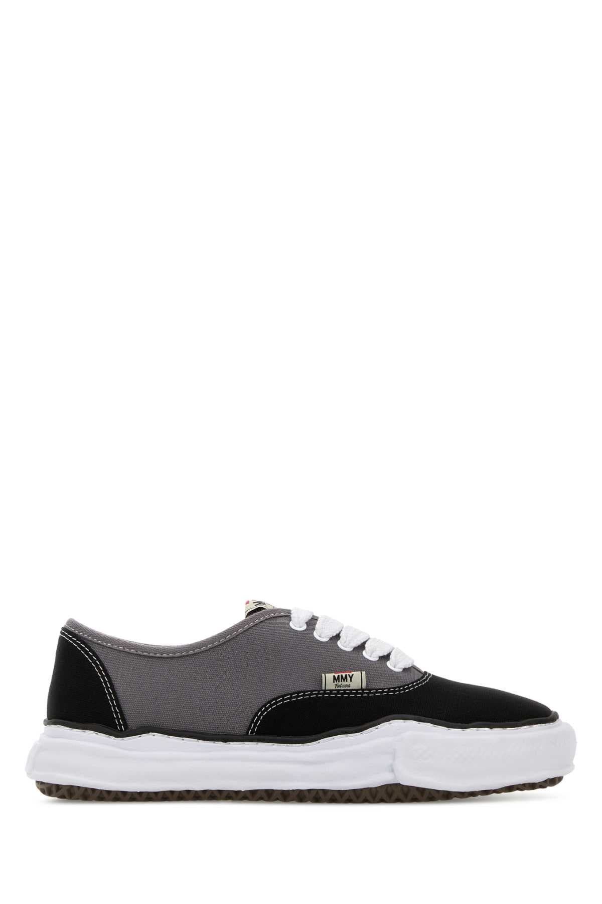 Two-tone canvas sneakers