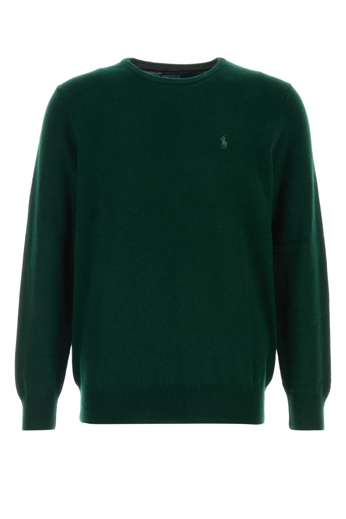 Bottle green wool sweater