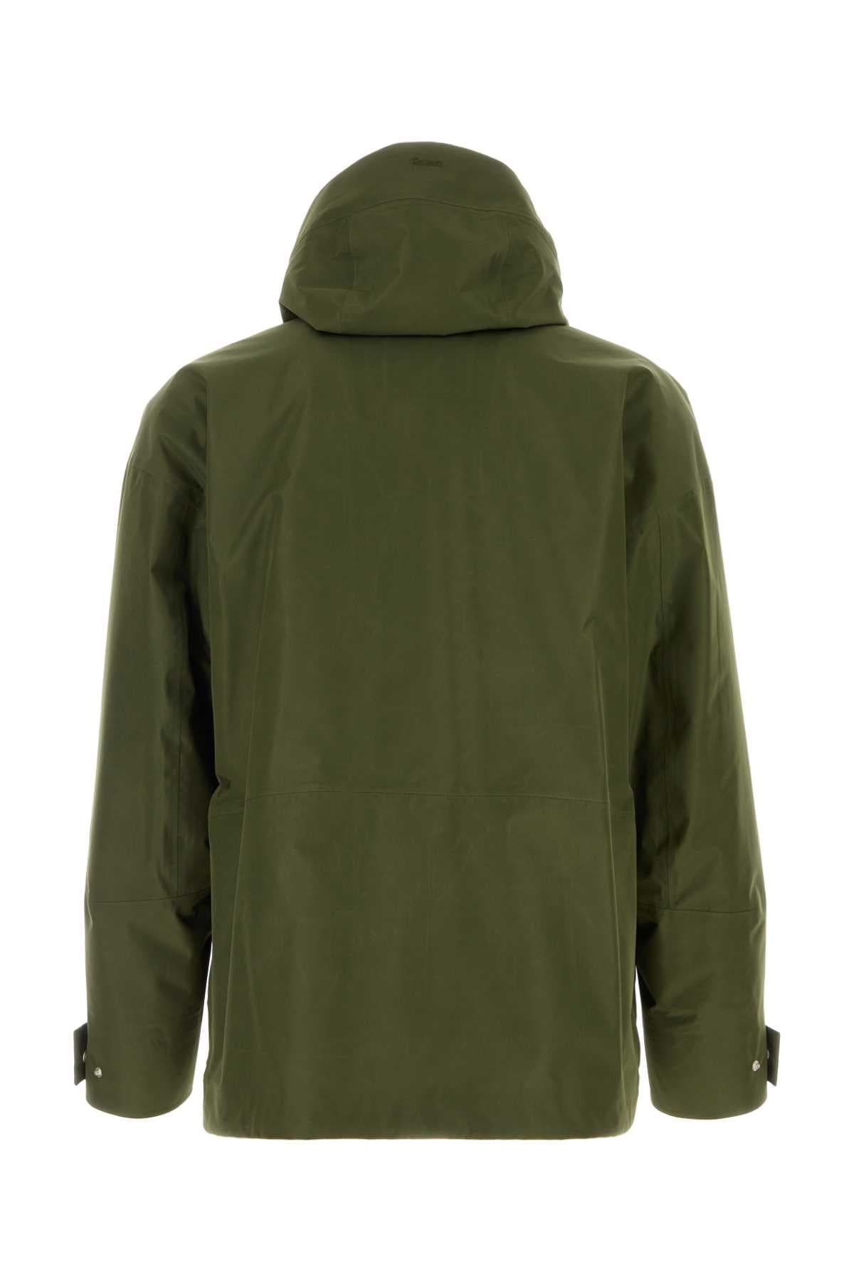 Olive green nylon jacket - мініатюра 2
