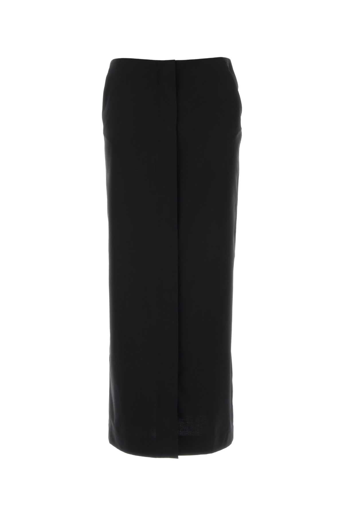 Black polyester blend skirt
