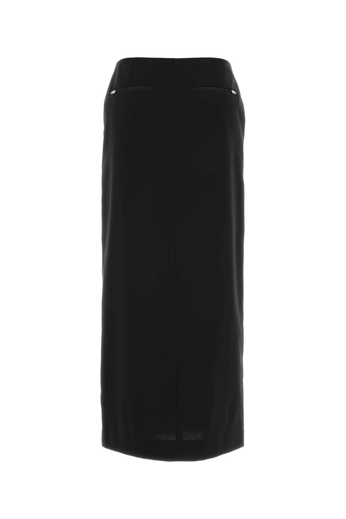 Black polyester blend skirt - мініатюра 2