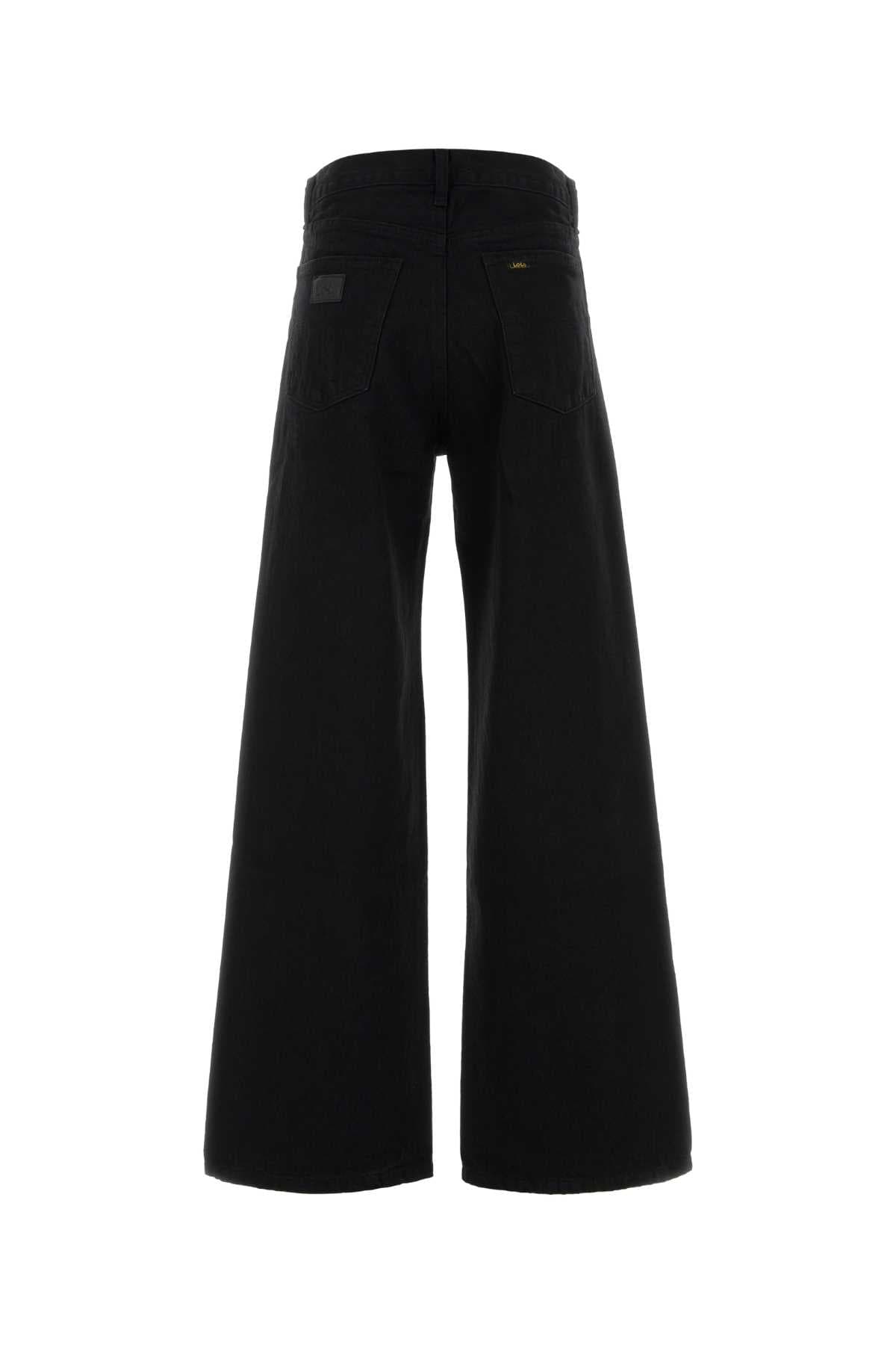 Black denim Skater wide-leg jeans - мініатюра 2