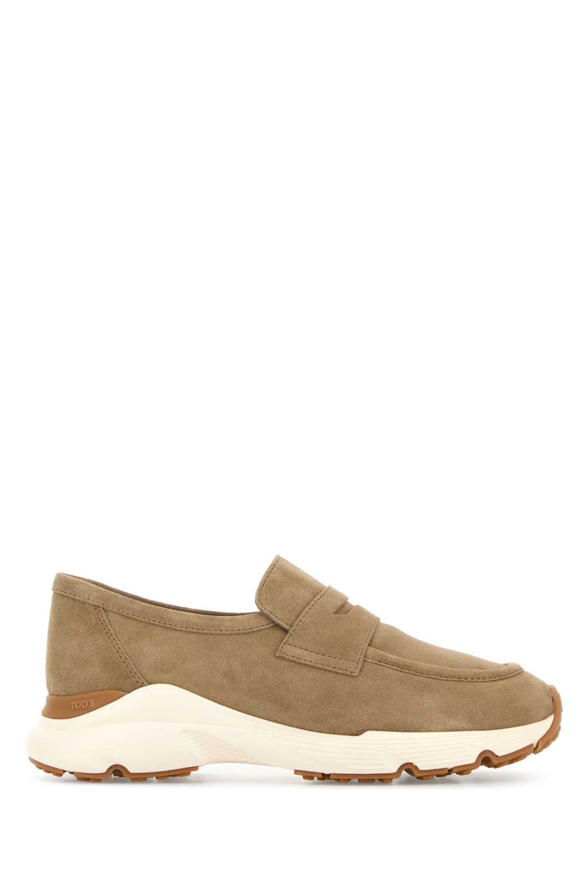 Dove grey suede loafers