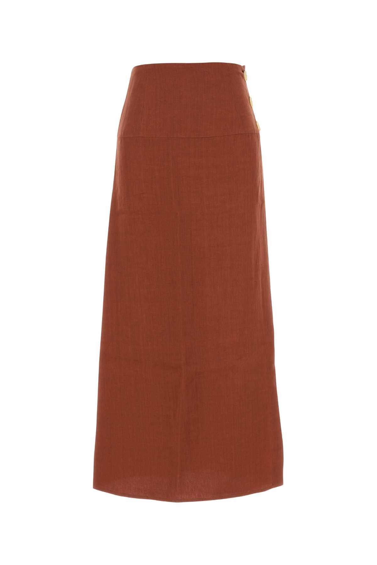 Brick linen Haifal skirt