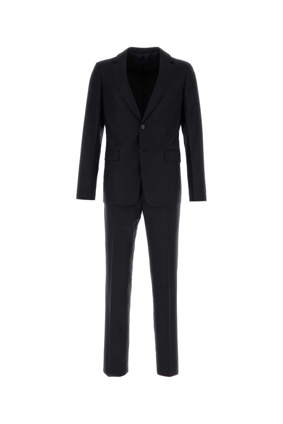 Embroidered wool blend suit
