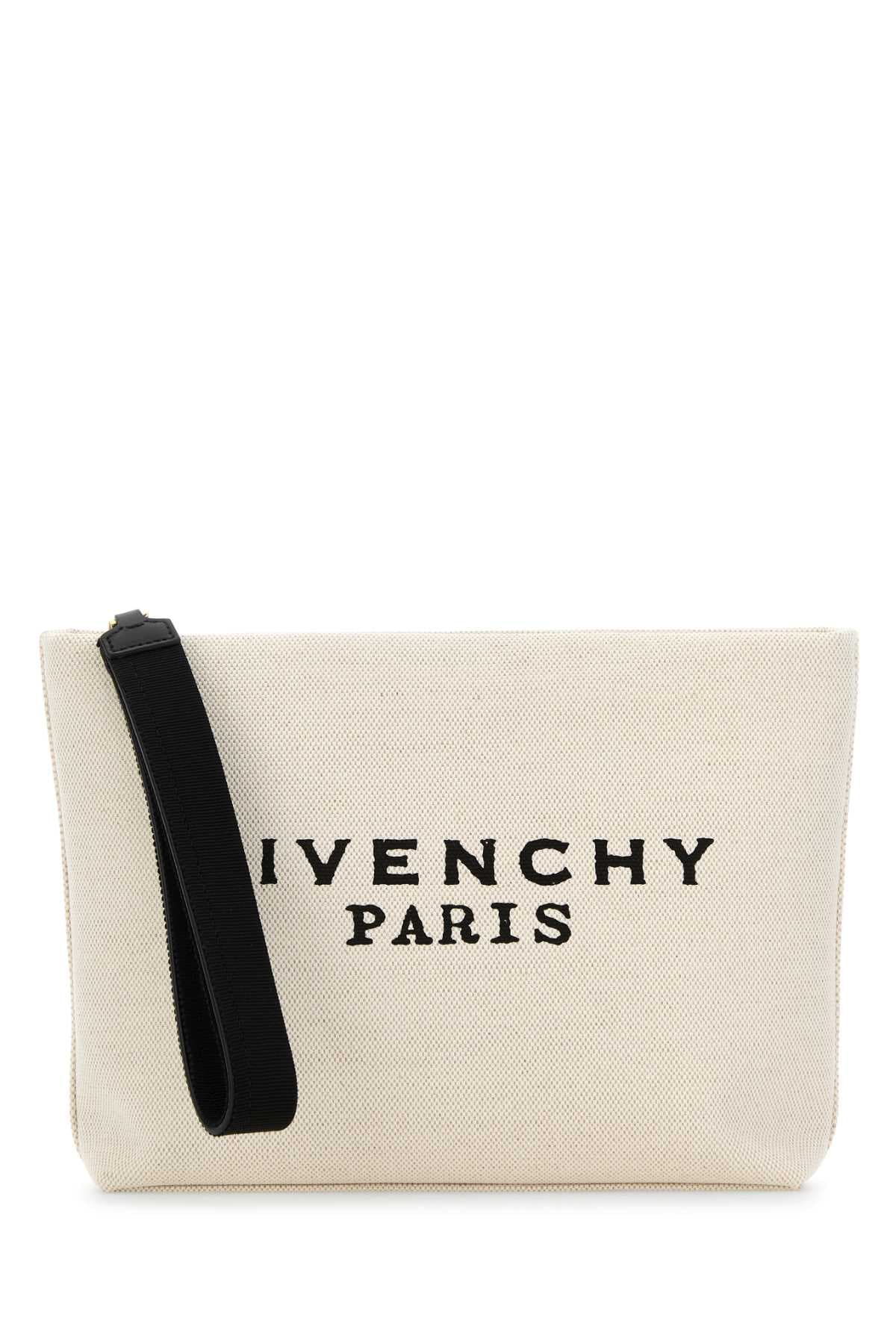 Ivory canvas pouch