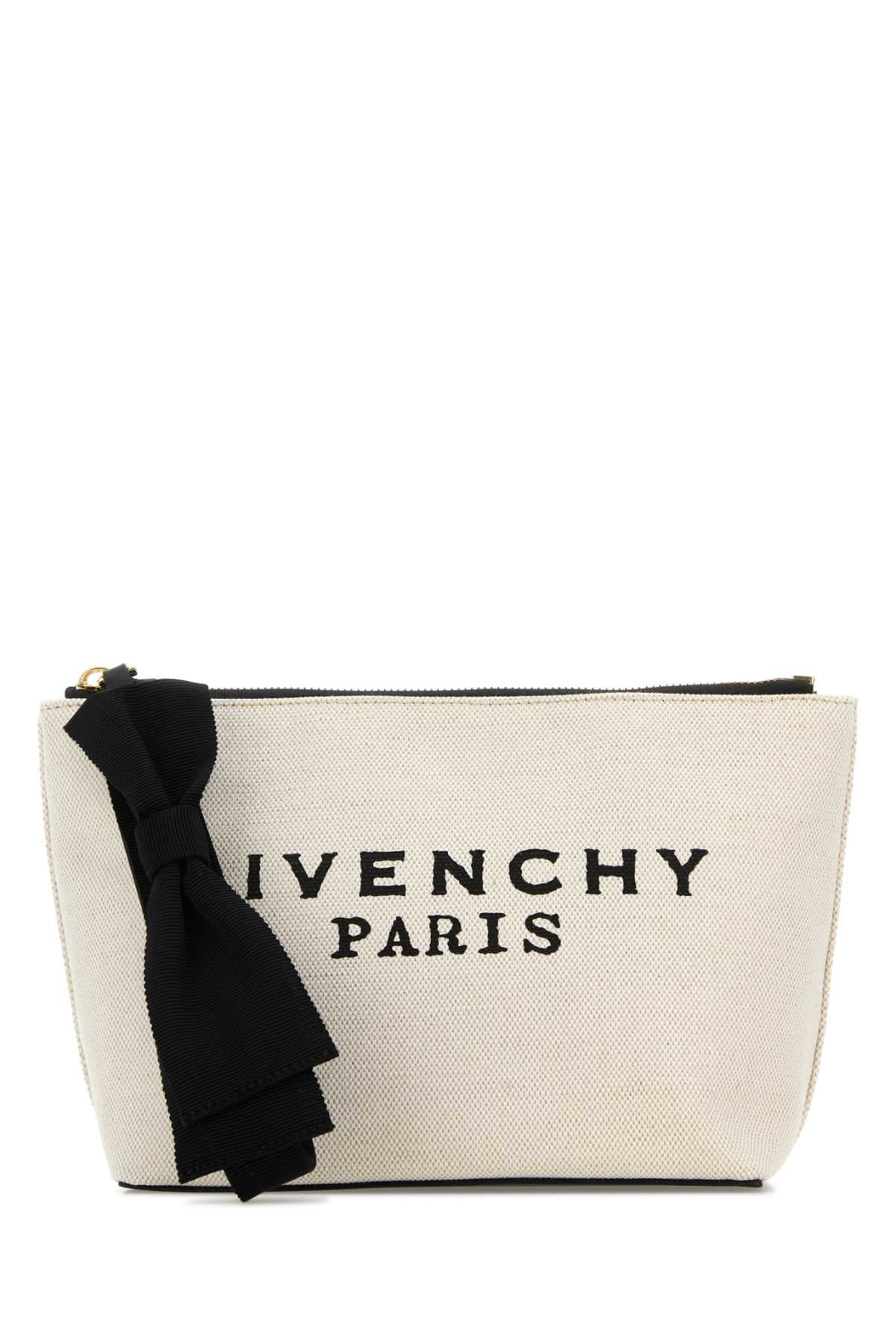 Ivory canvas pouch