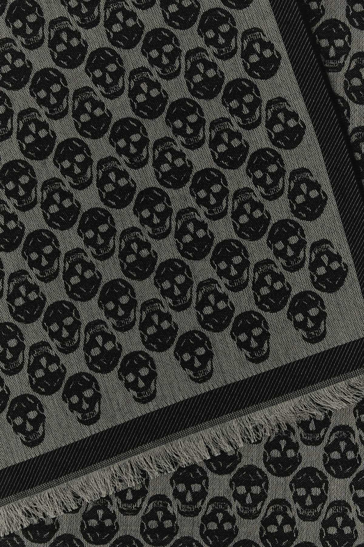 Embroidered wool blend foulard - мініатюра 2