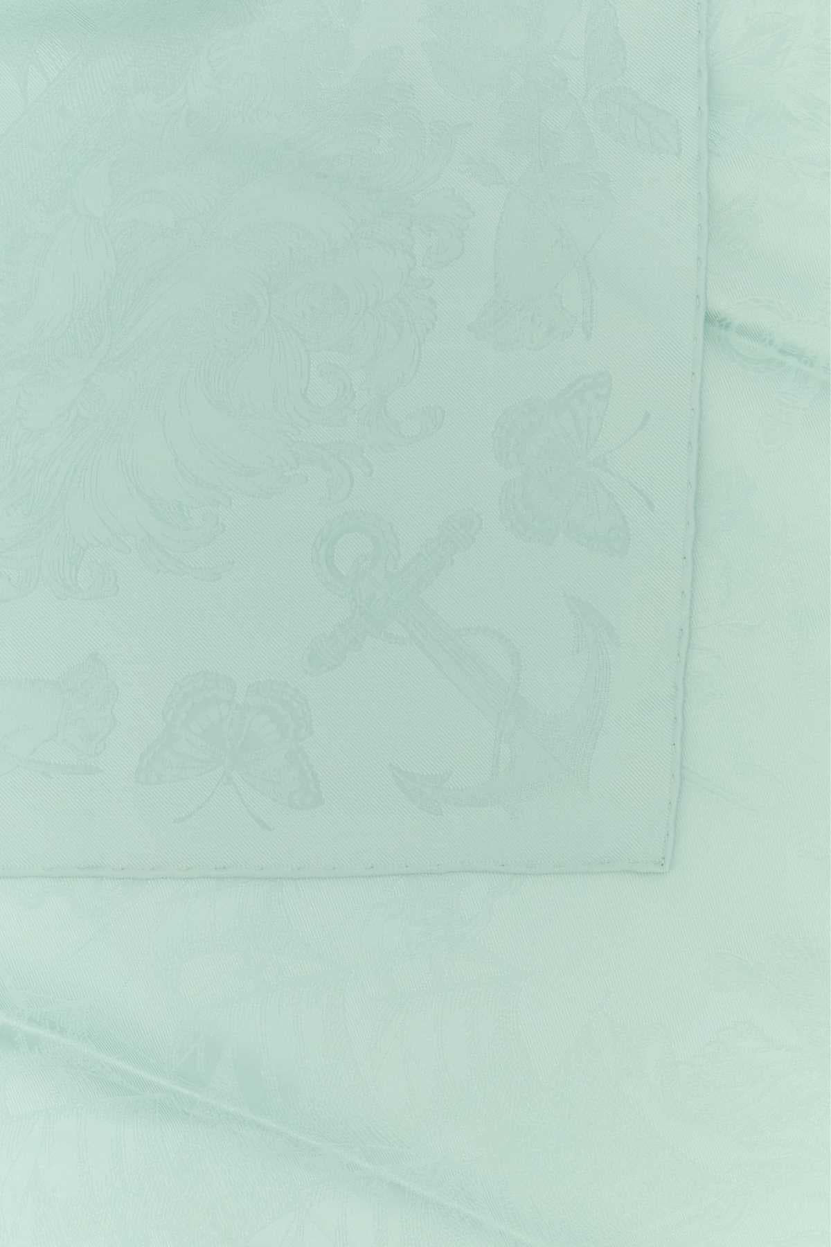 Sea green silk foulard - мініатюра 2