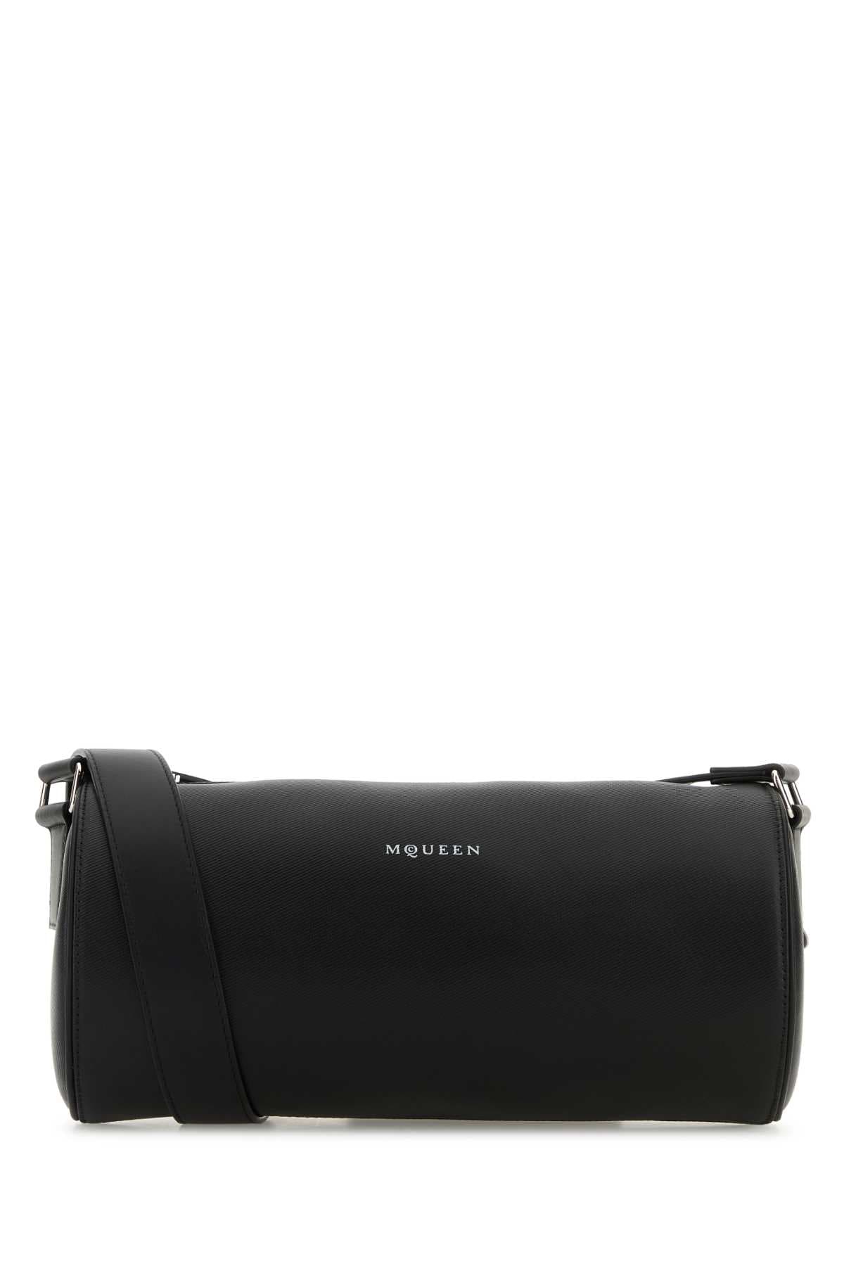 Black leather McQueen Roller crossbody bag
