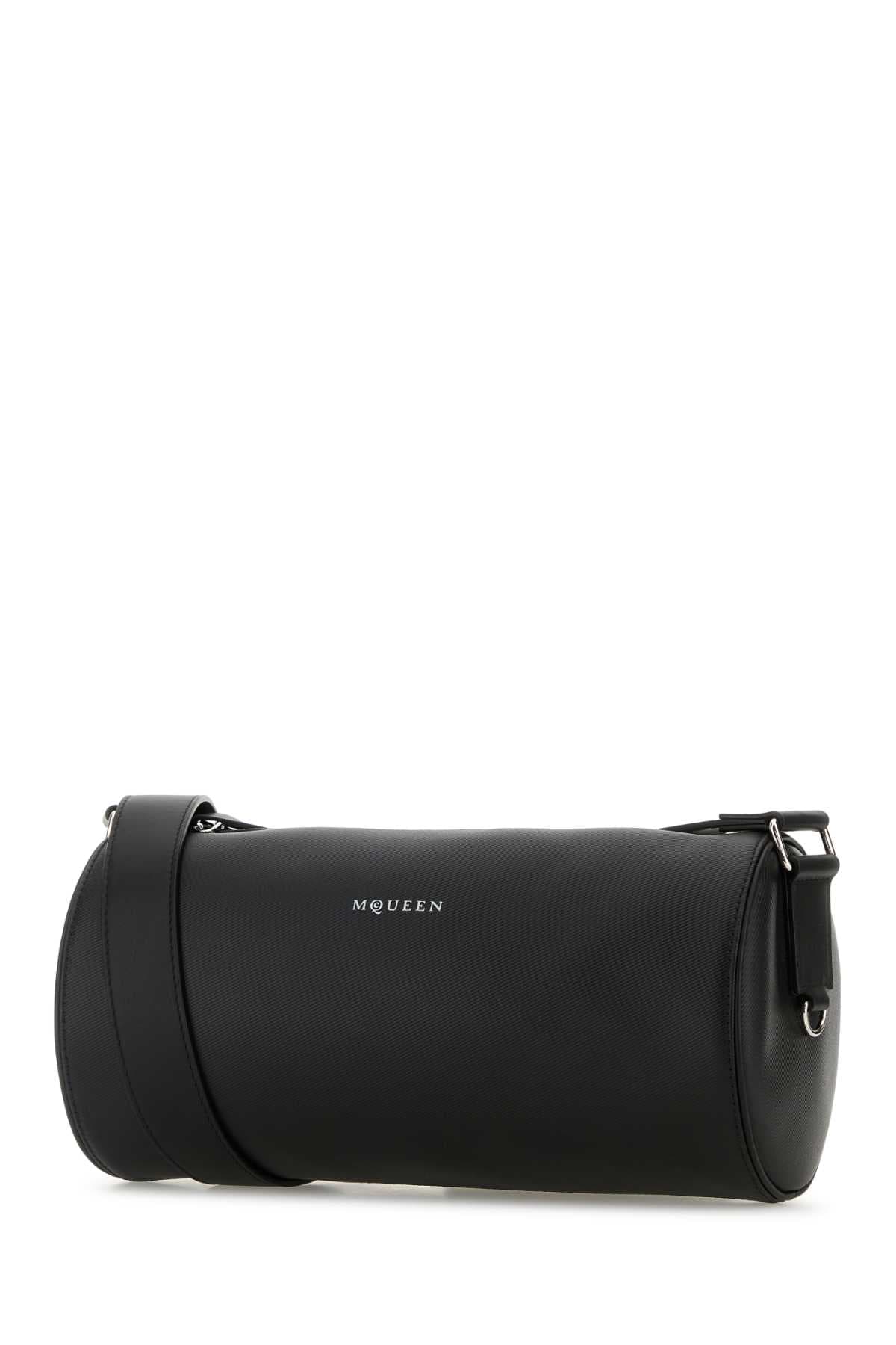 Black leather McQueen Roller crossbody bag - мініатюра 2