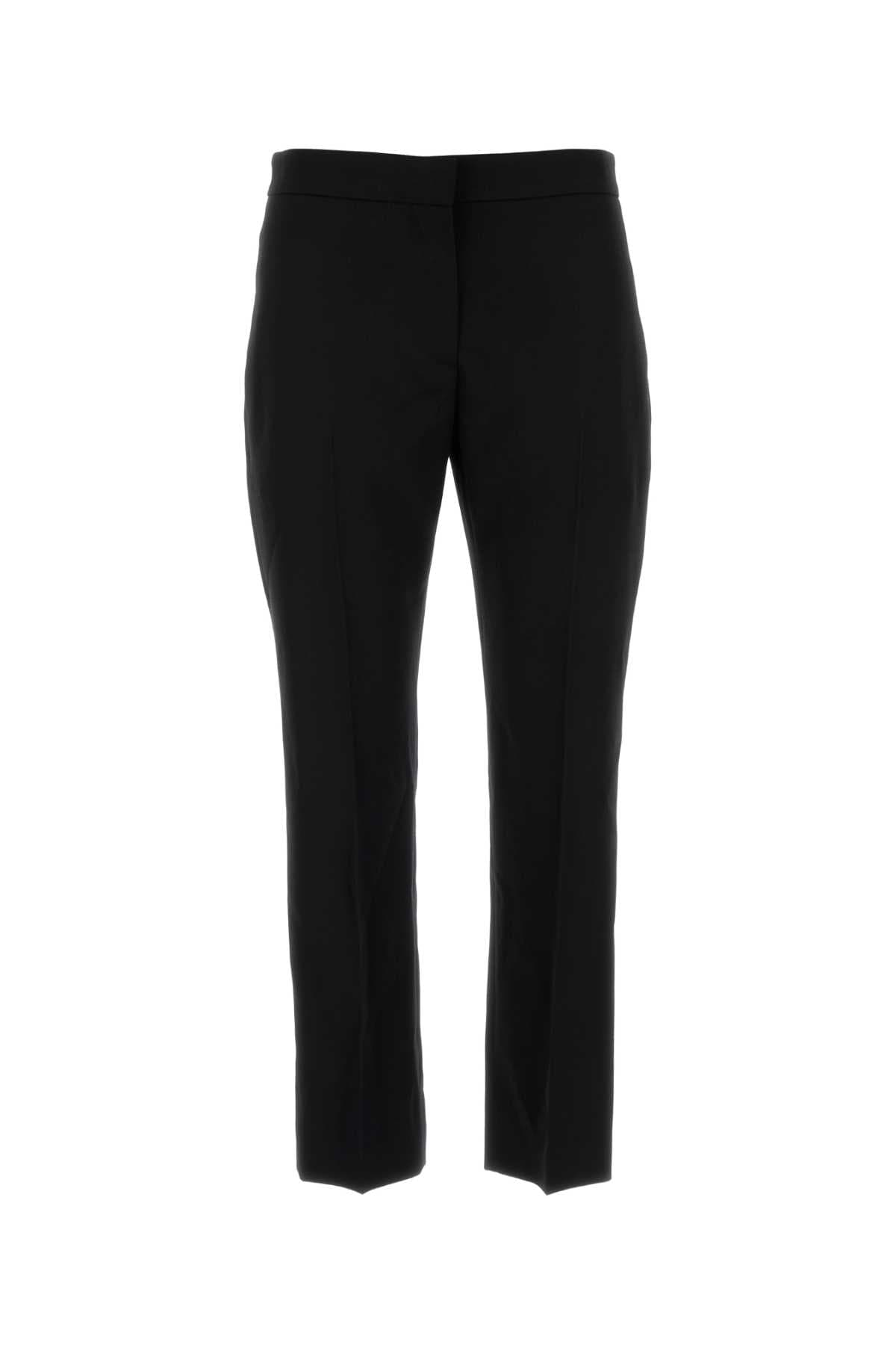 Black wool pant