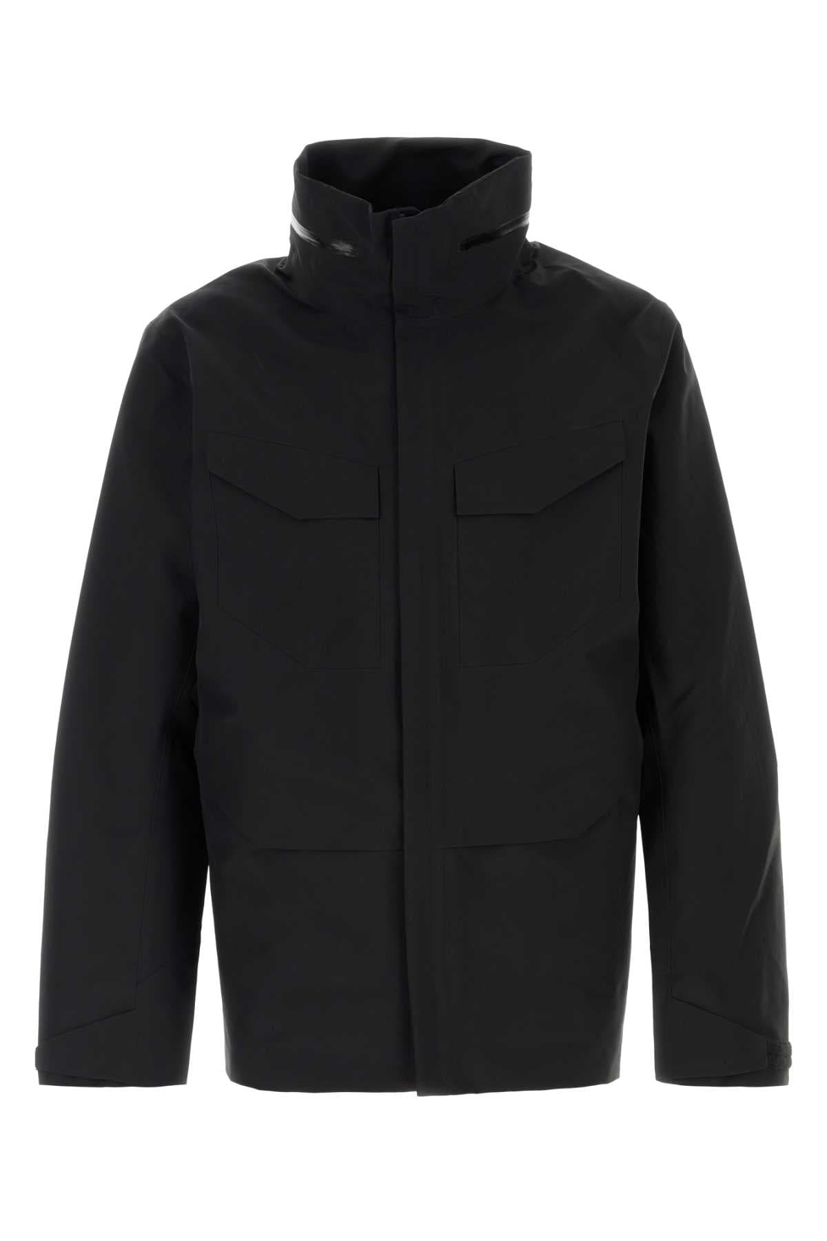 Black nylon Field windbreaker