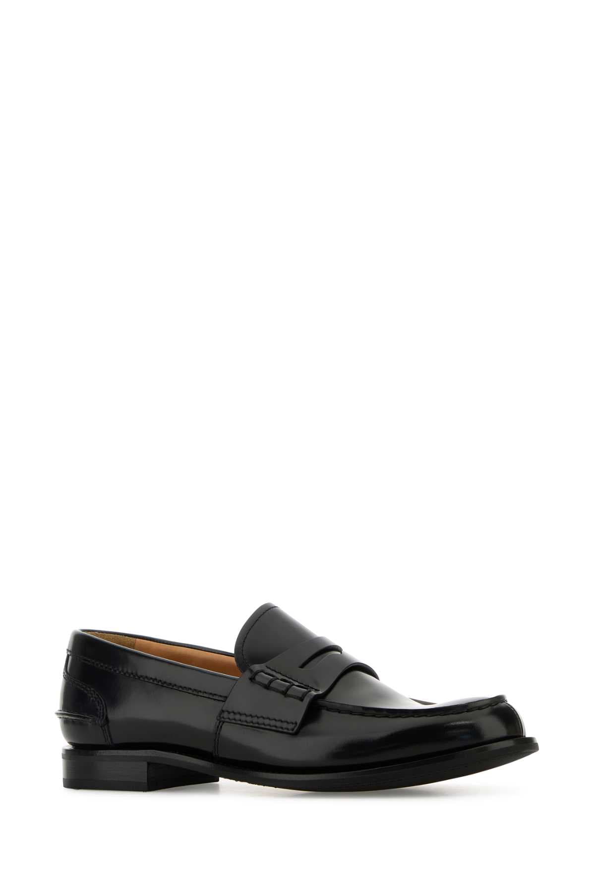 Black leather Pembley loafers - мініатюра 2