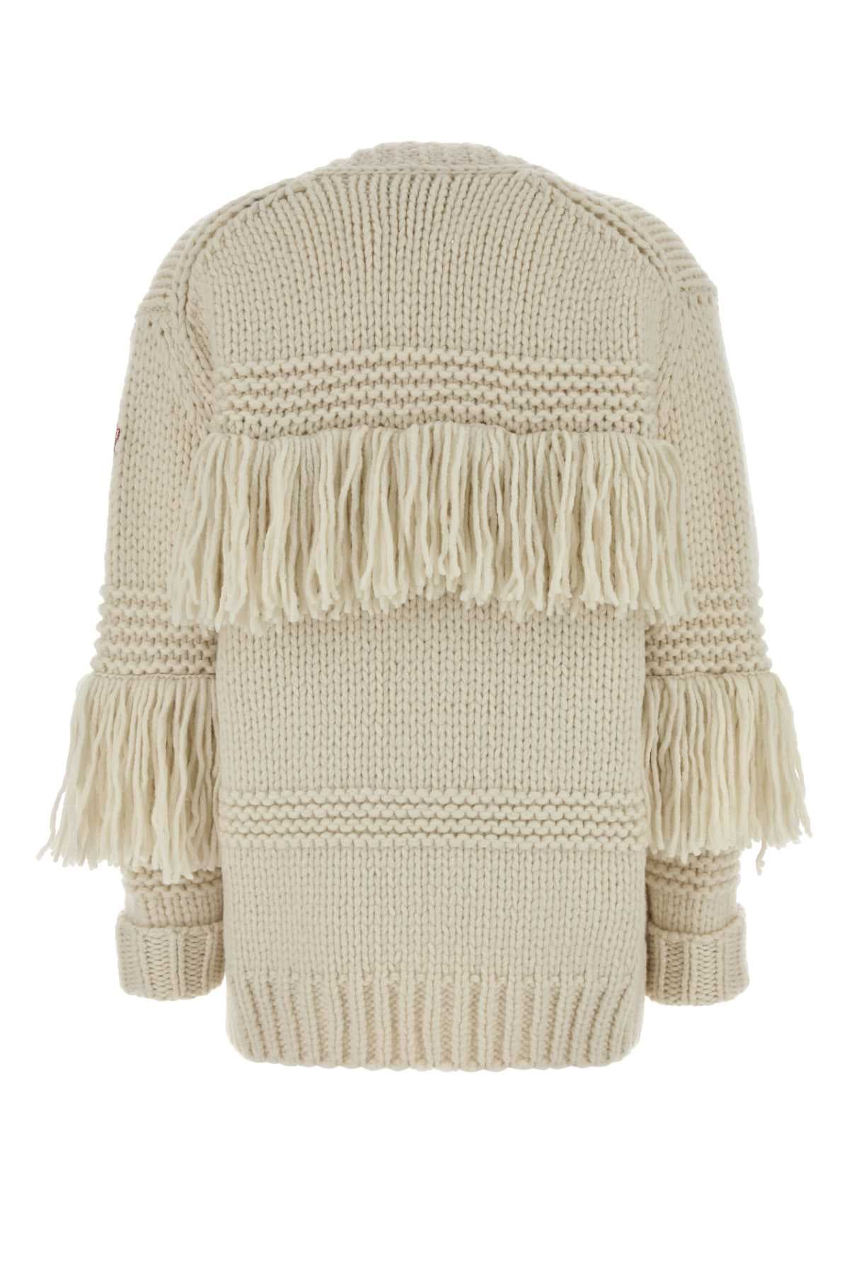 Ivory crochet oversize cardigan - мініатюра 2