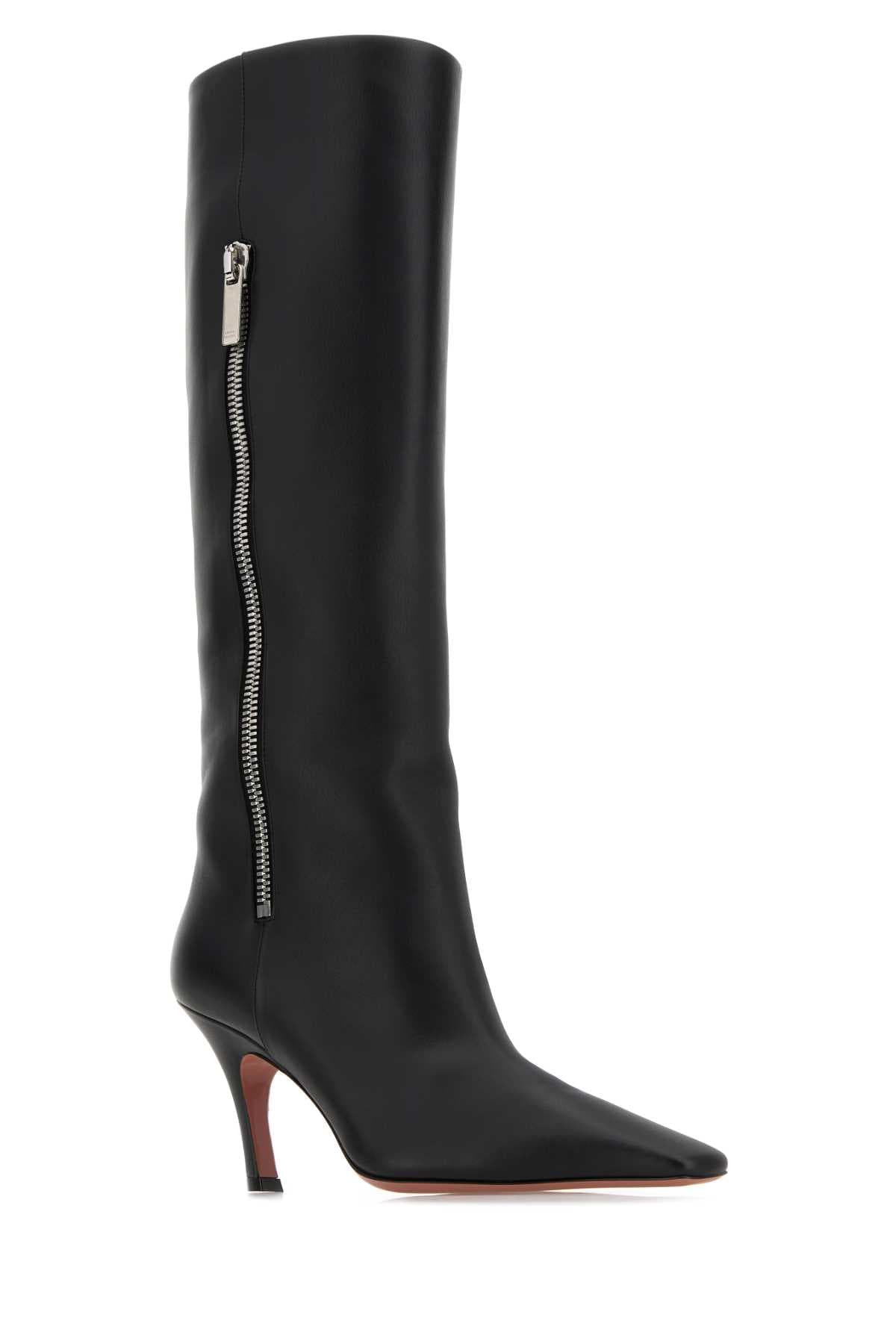 Black leather Mona boots - мініатюра 2