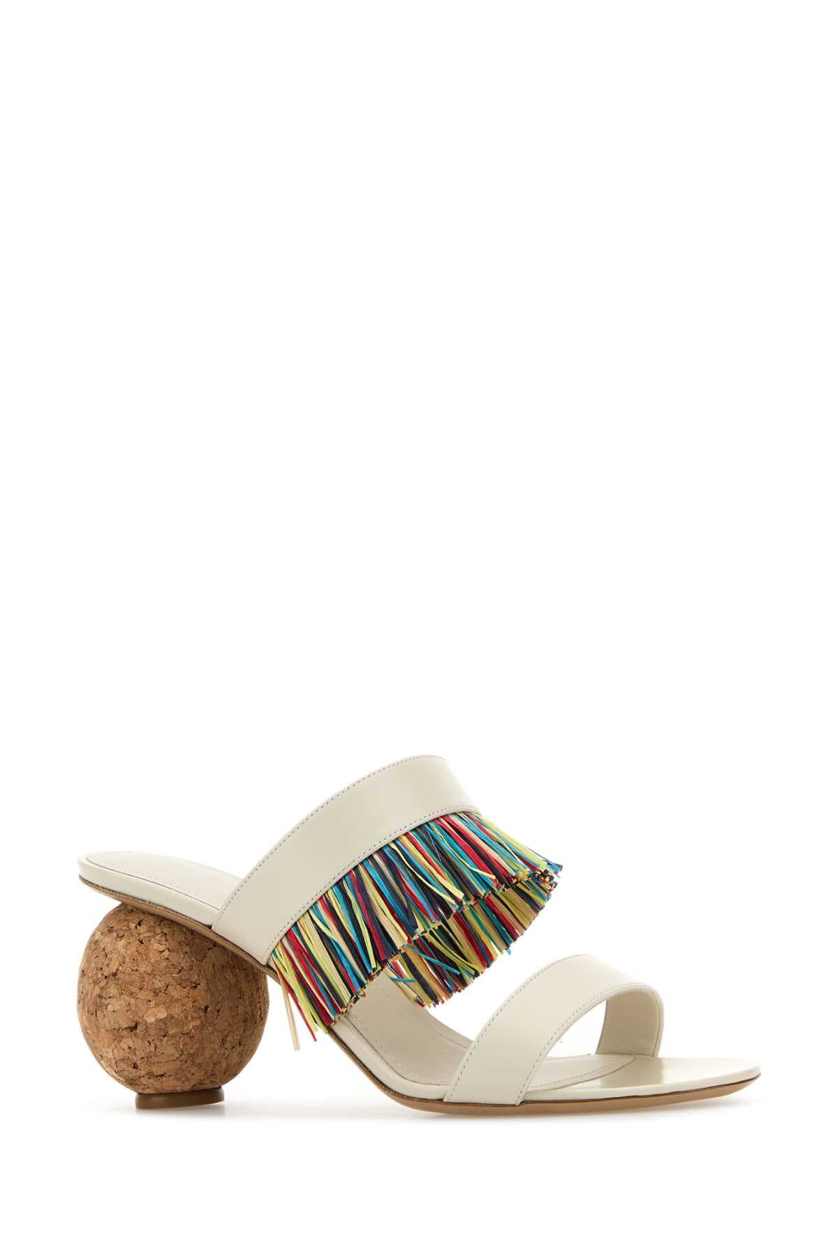 Ivory leather mules - мініатюра 2