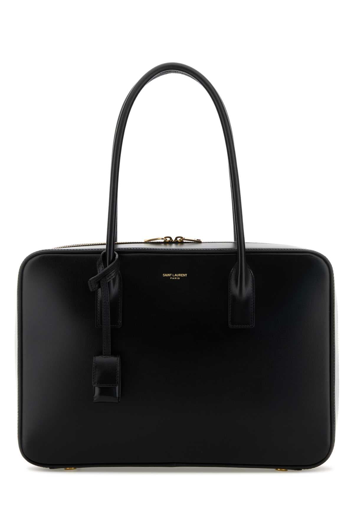 Black leather Sac De Jour handbag